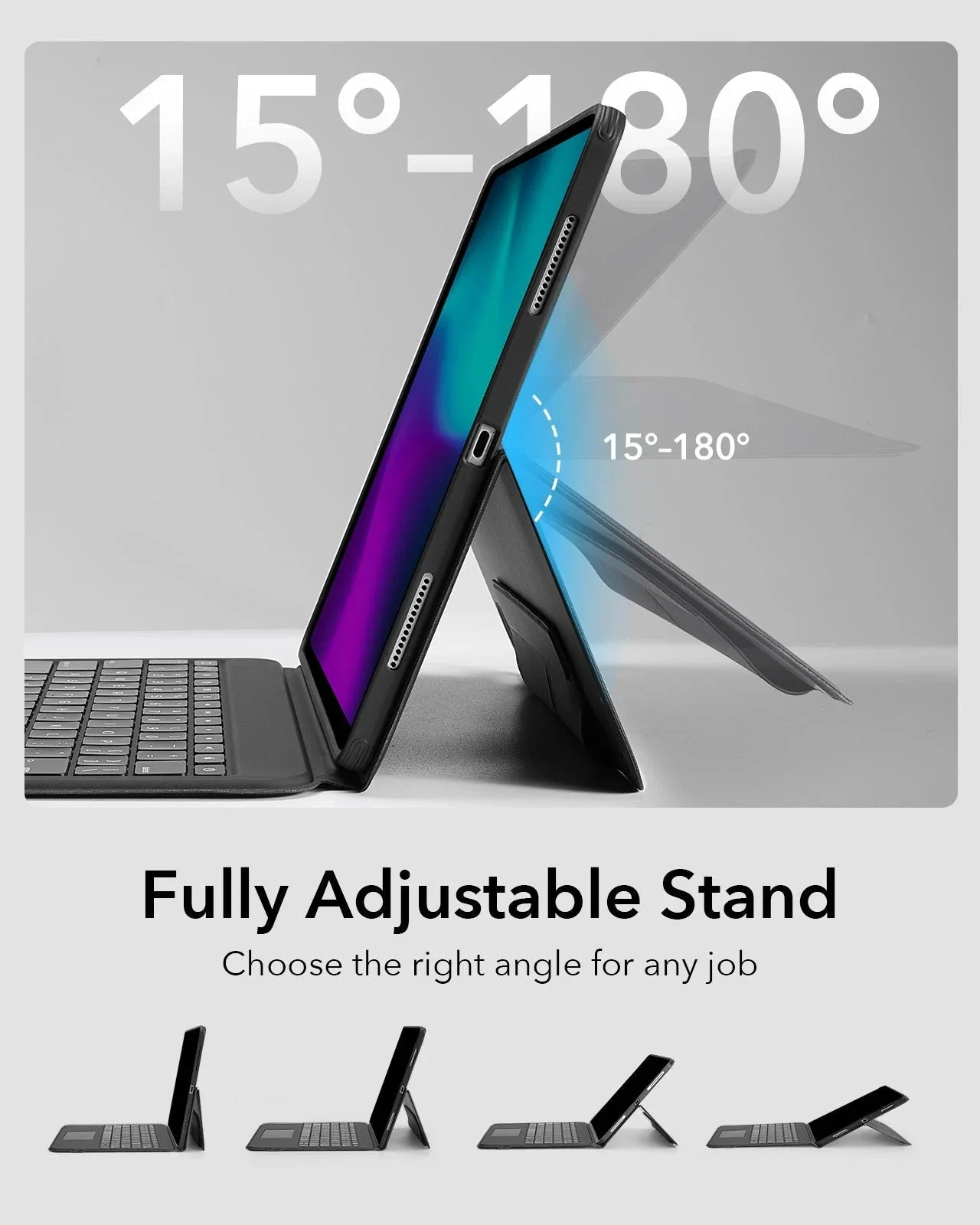 iPad Pro 13” (2024) Ascend Keyboard Case - US Layout - White - Image 3