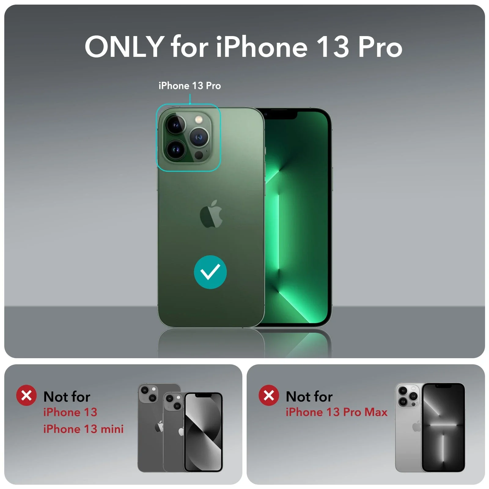 iPhone 13 Pro Classic Hybrid Case (HaloLock) - Clear Green - Image 2