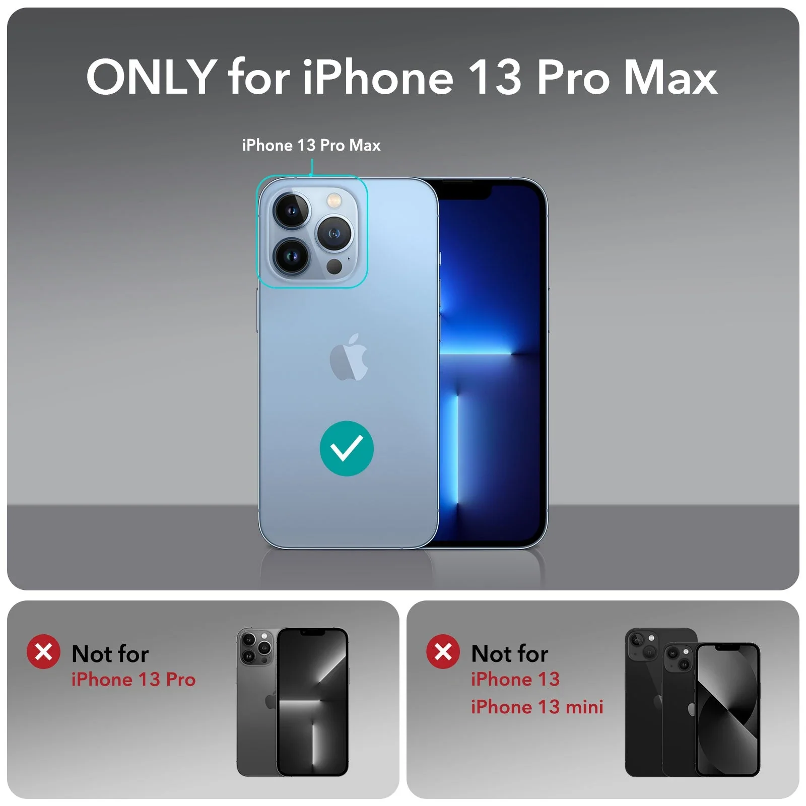 iPhone 13 Pro Max Armor Tough Case with Stash Stand (HaloLock) - Clear Blue - Image 2