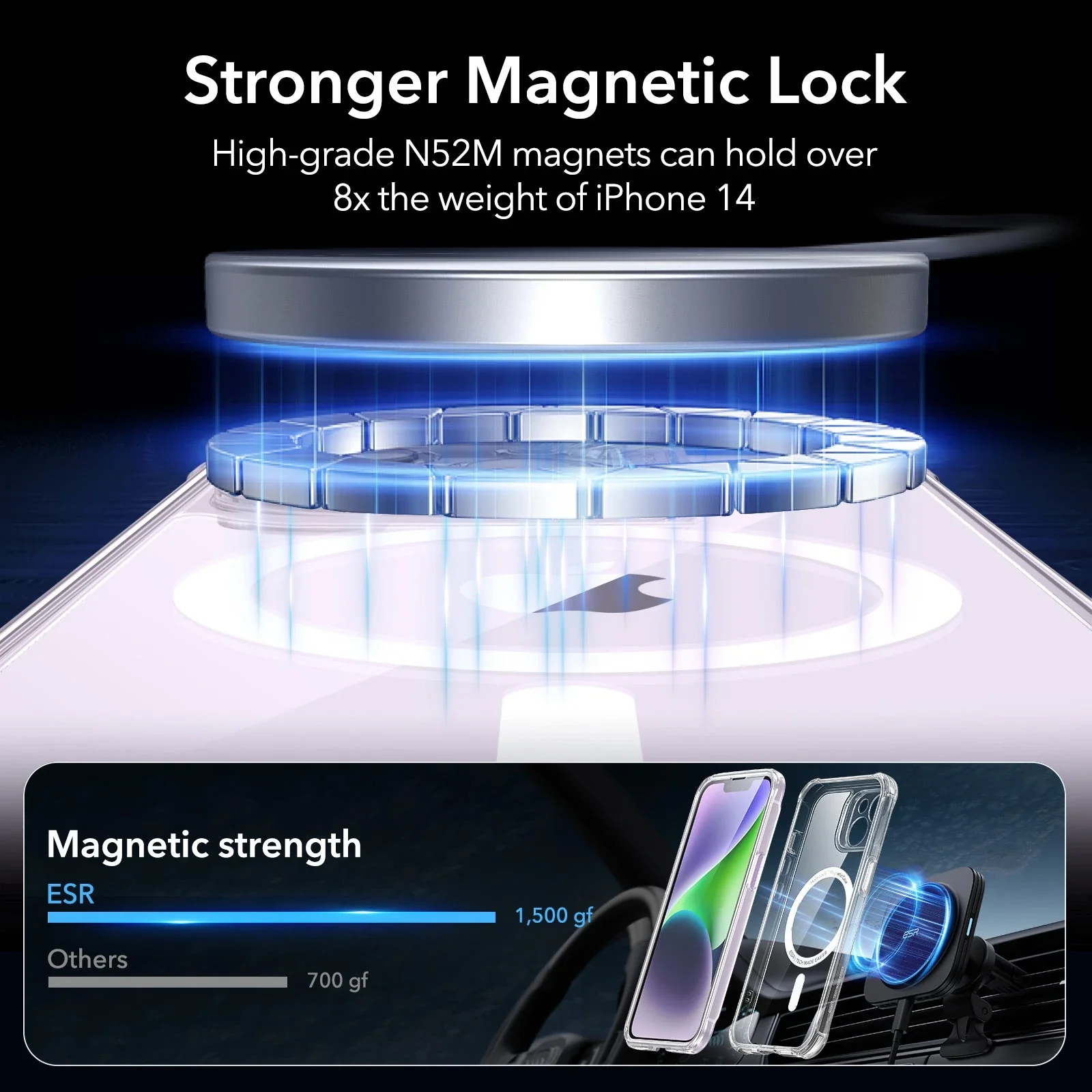 iPhone 14 Armor Tough Case (HaloLock) - Clear - Image 5