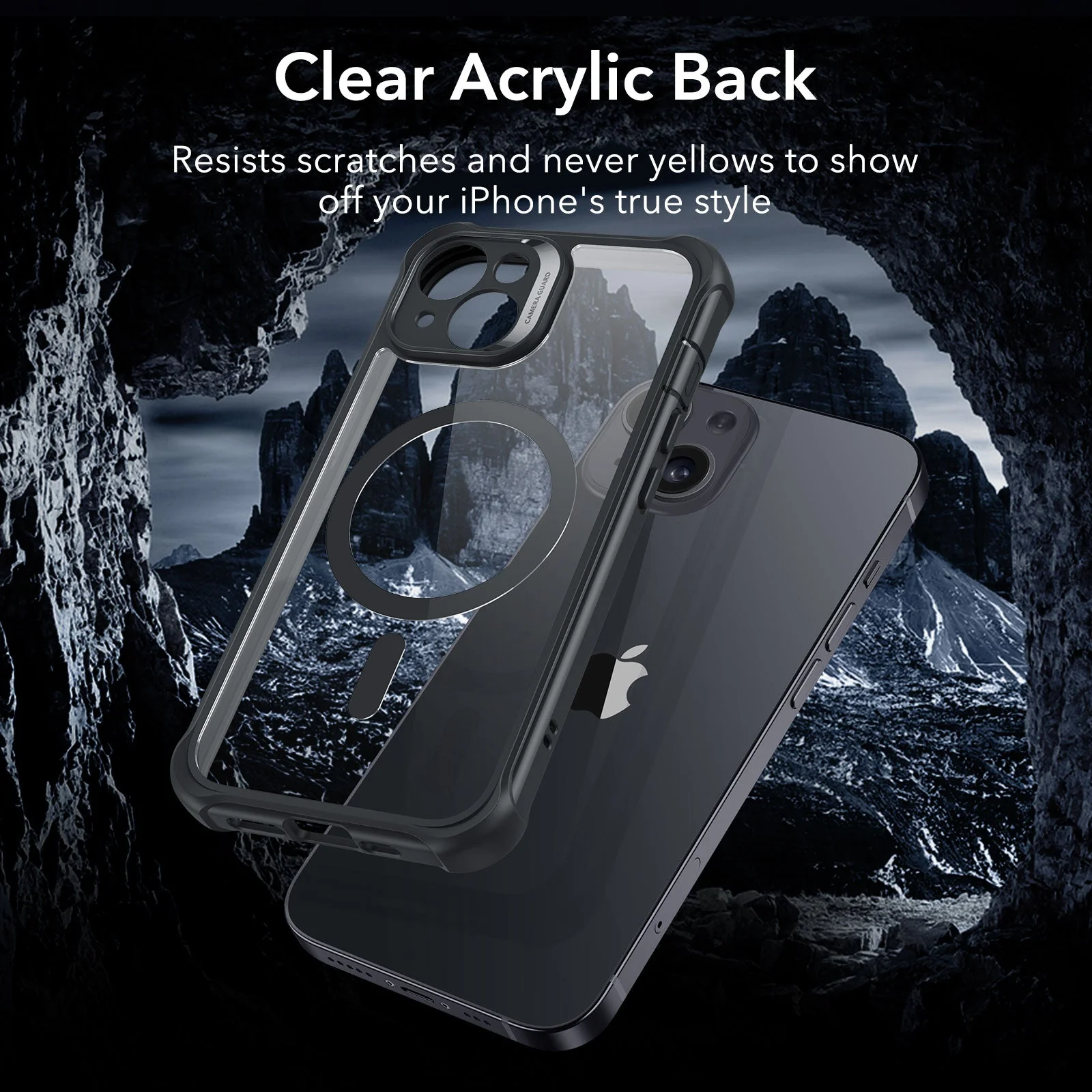 iPhone 14 Armor Tough Case (HaloLock) - Clear Black - Image 8