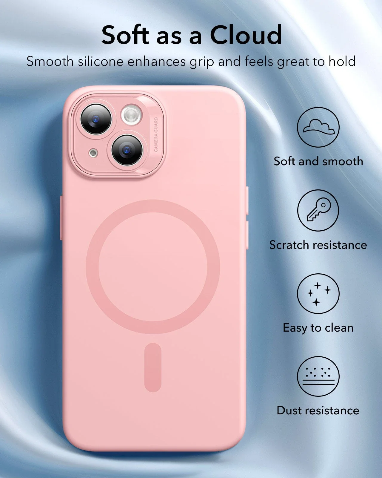 iPhone 14 Cloud Soft Case (HaloLock) - Pink - Image 5