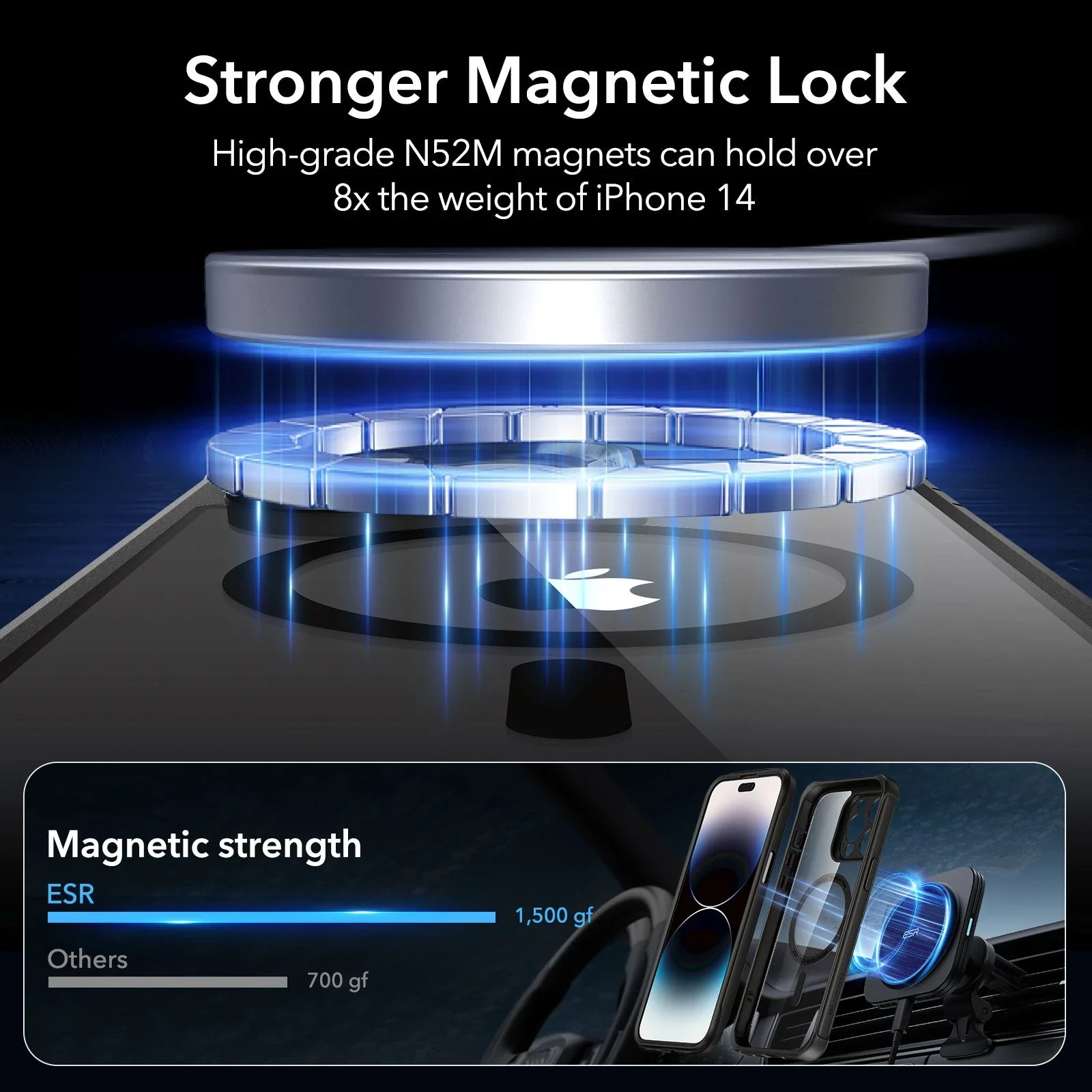 iPhone 14 Pro Max Armor Tough Case (HaloLock) - Clear Black - Image 5