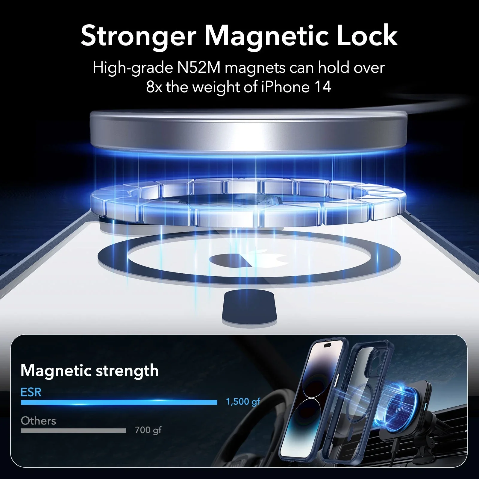iPhone 14 Pro Max Armor Tough Case (HaloLock) - Clear Blue - Image 5