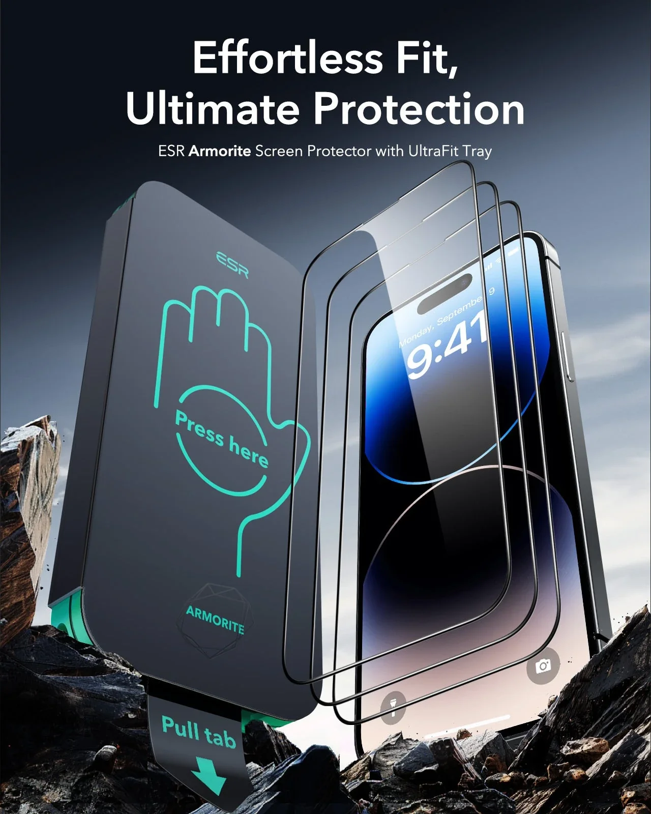 iPhone 14 Pro UltraFit Armorite Screen Protector - 3 Pack - Image 2