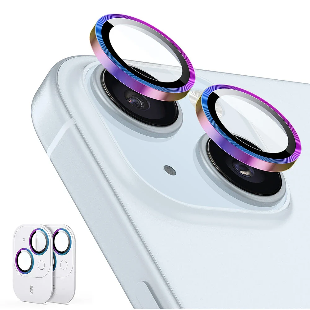 iPhone 15/15 Plus Tempered-Glass Lens Protectors - Chromatic