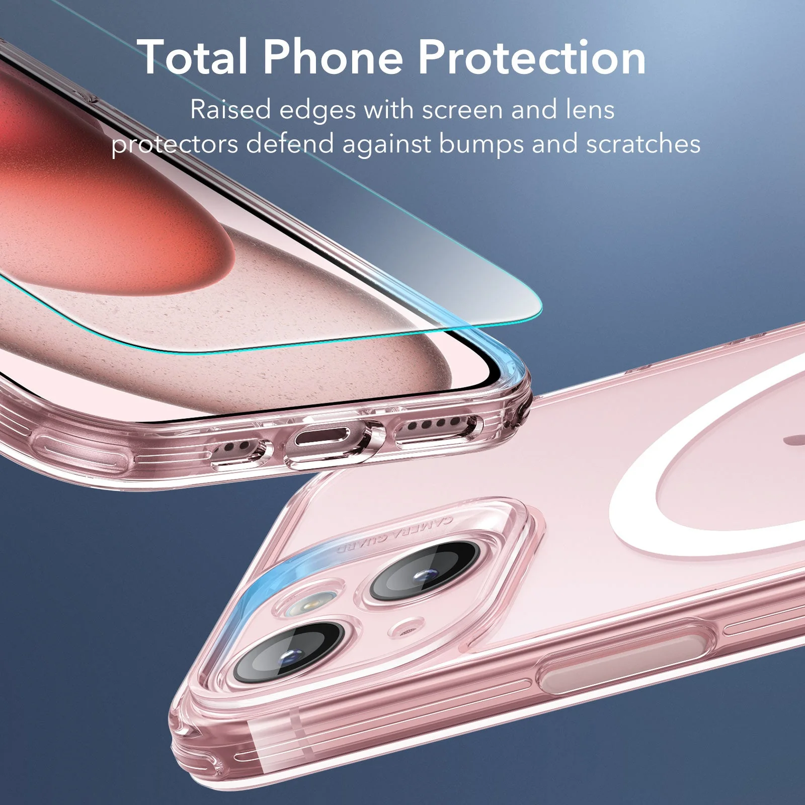 iPhone 15 Classic Pro Case (HaloLock) Set - Clear Pink - Image 5