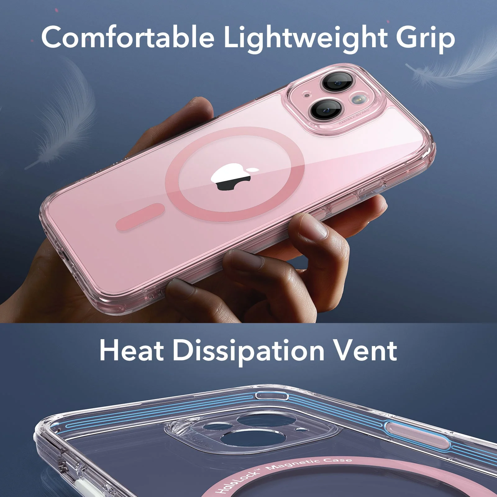 iPhone 15 Classic Pro Case (HaloLock) Set - Clear Pink - Image 7