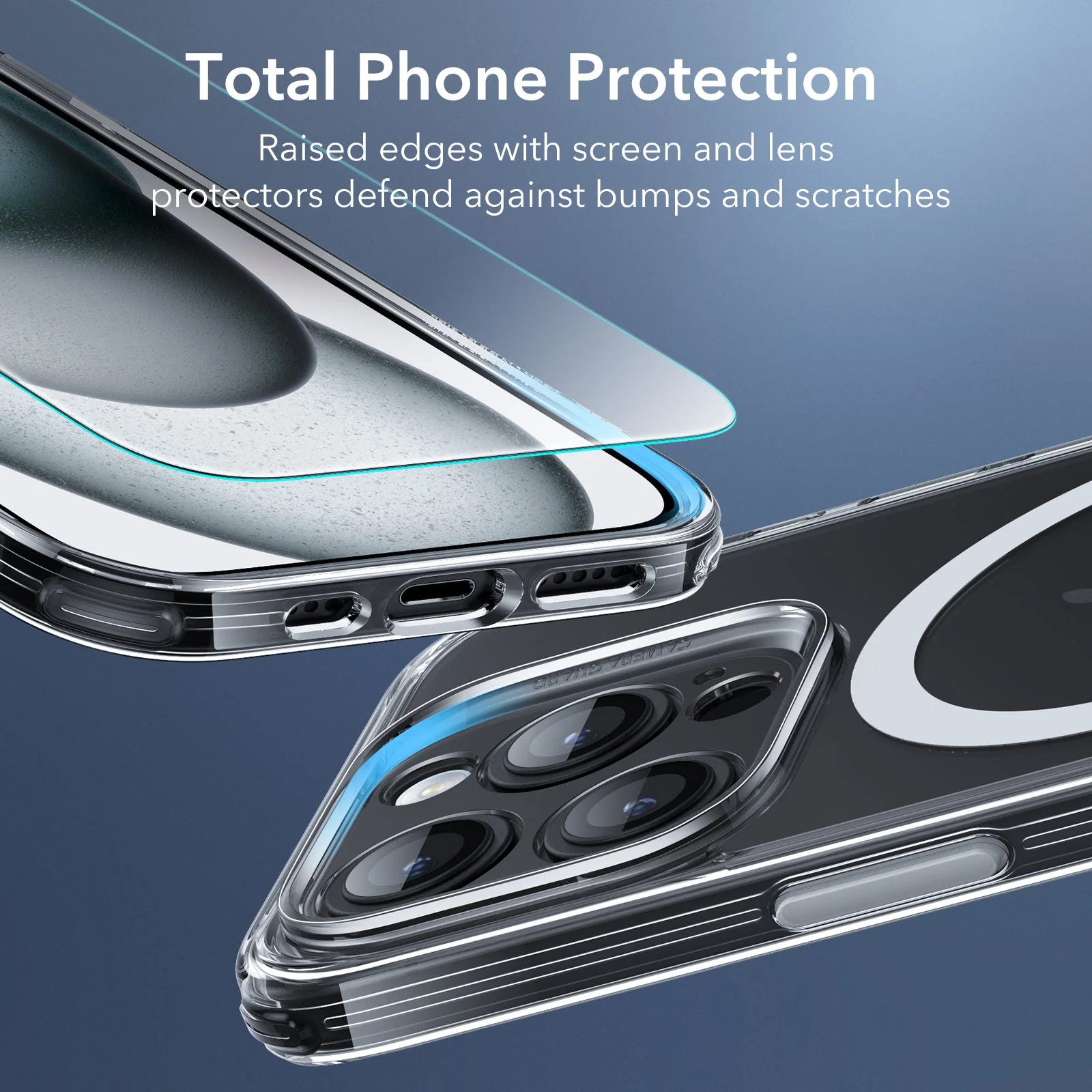 iPhone 15 Pro Classic Pro Case (HaloLock) Set - Clear - Image 4