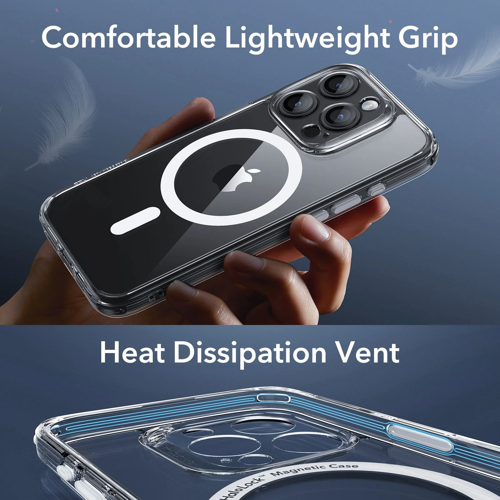 iPhone 15 Pro Classic Pro Case (HaloLock) Set - Clear - Image 6