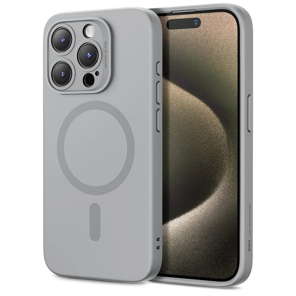 iPhone 15 Pro Cloud Soft Case (HaloLock) - Grey