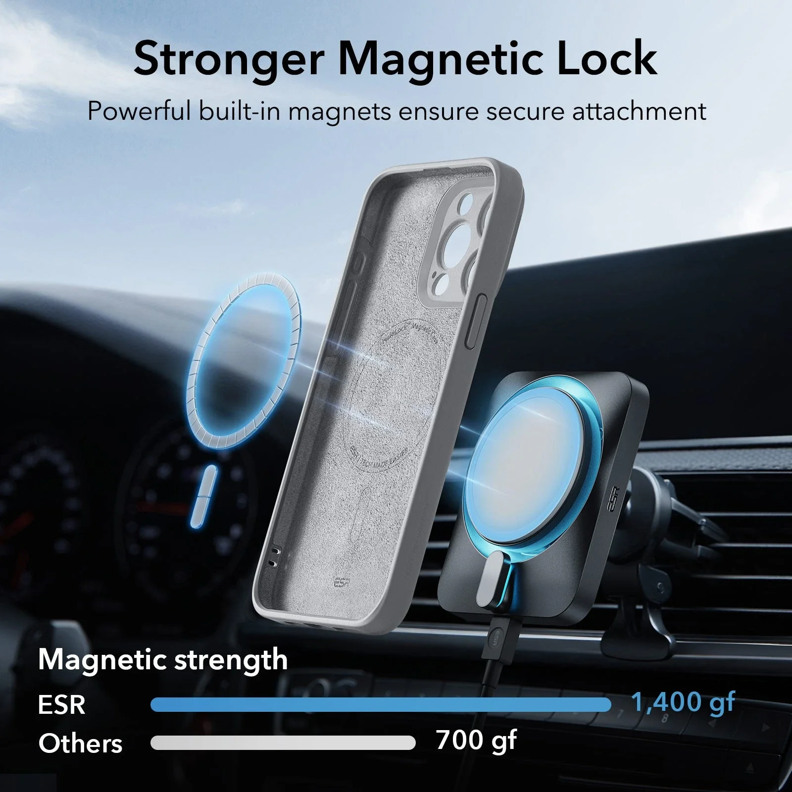 iPhone 15 Pro Cloud Soft Case (HaloLock) - Grey - Image 4