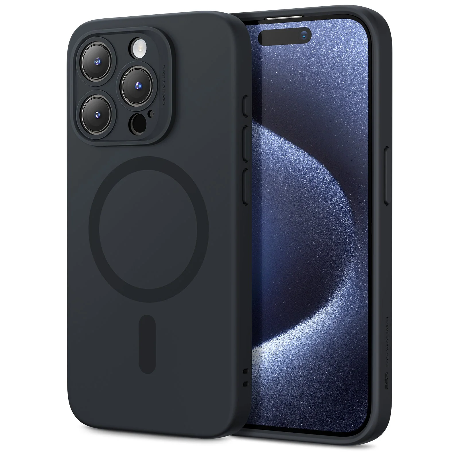 iPhone 15 Pro Cloud Soft Case (HaloLock) - Black