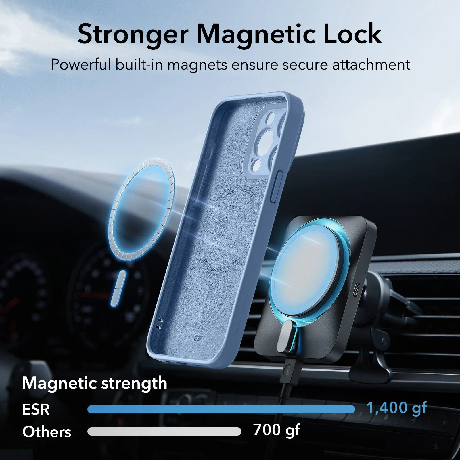 iPhone 15 Pro Max Cloud Soft Case (HaloLock) - Light Blue - Image 3