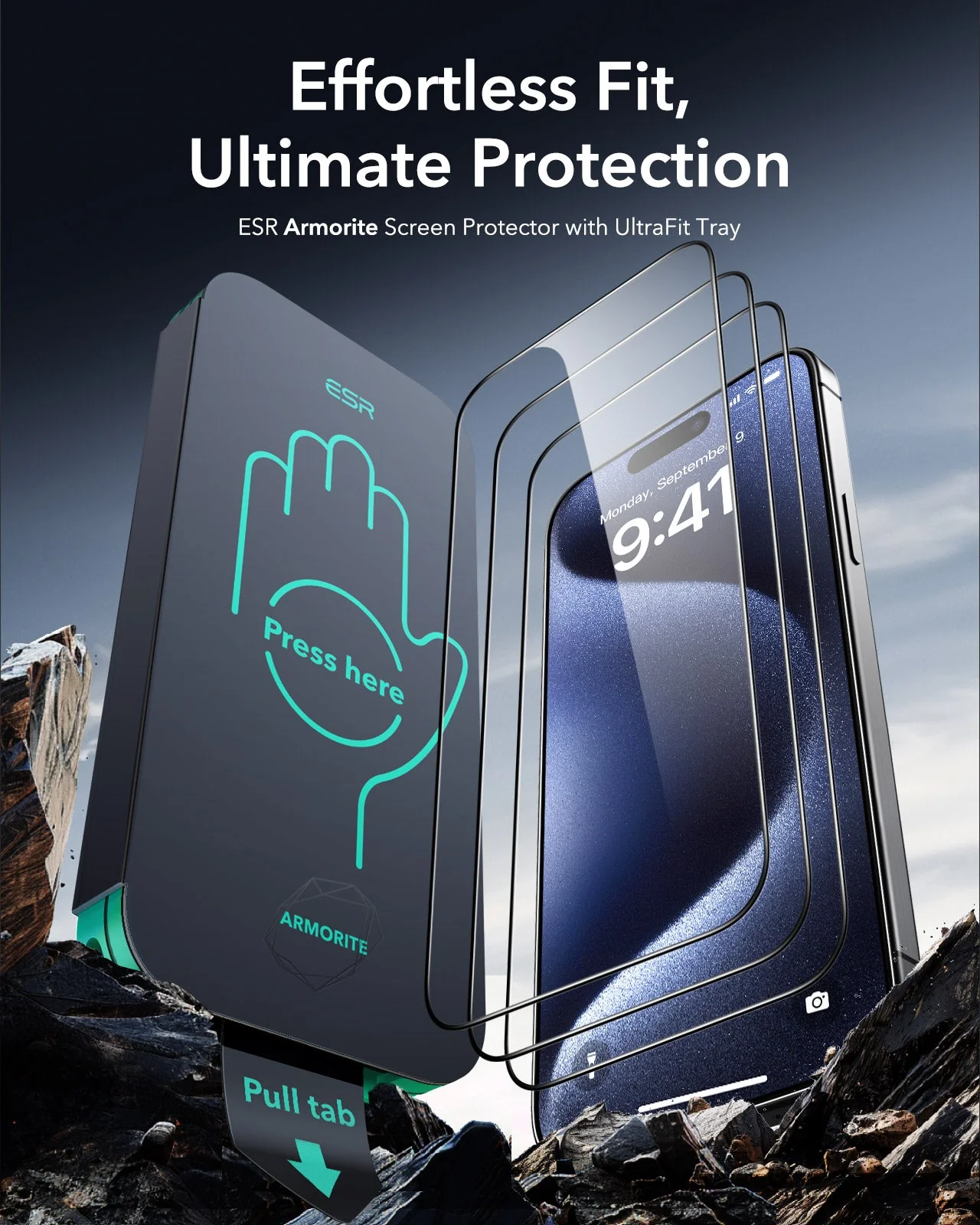 iPhone 15 Pro Max UltraFit Armorite Screen Protector - 3 Pack - Image 2