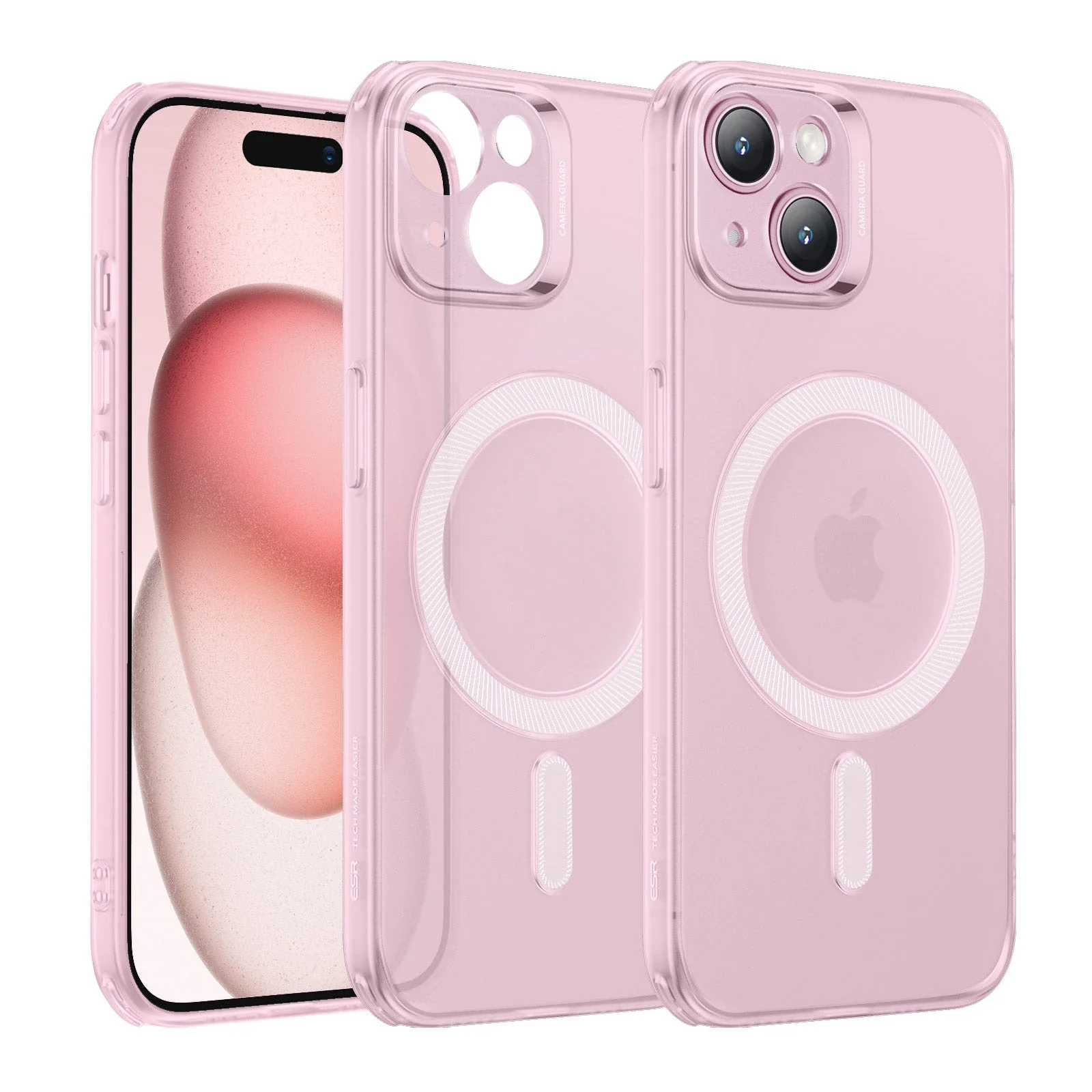 iPhone 15 Zero Clear Case (HaloLock) - Frosted Pink