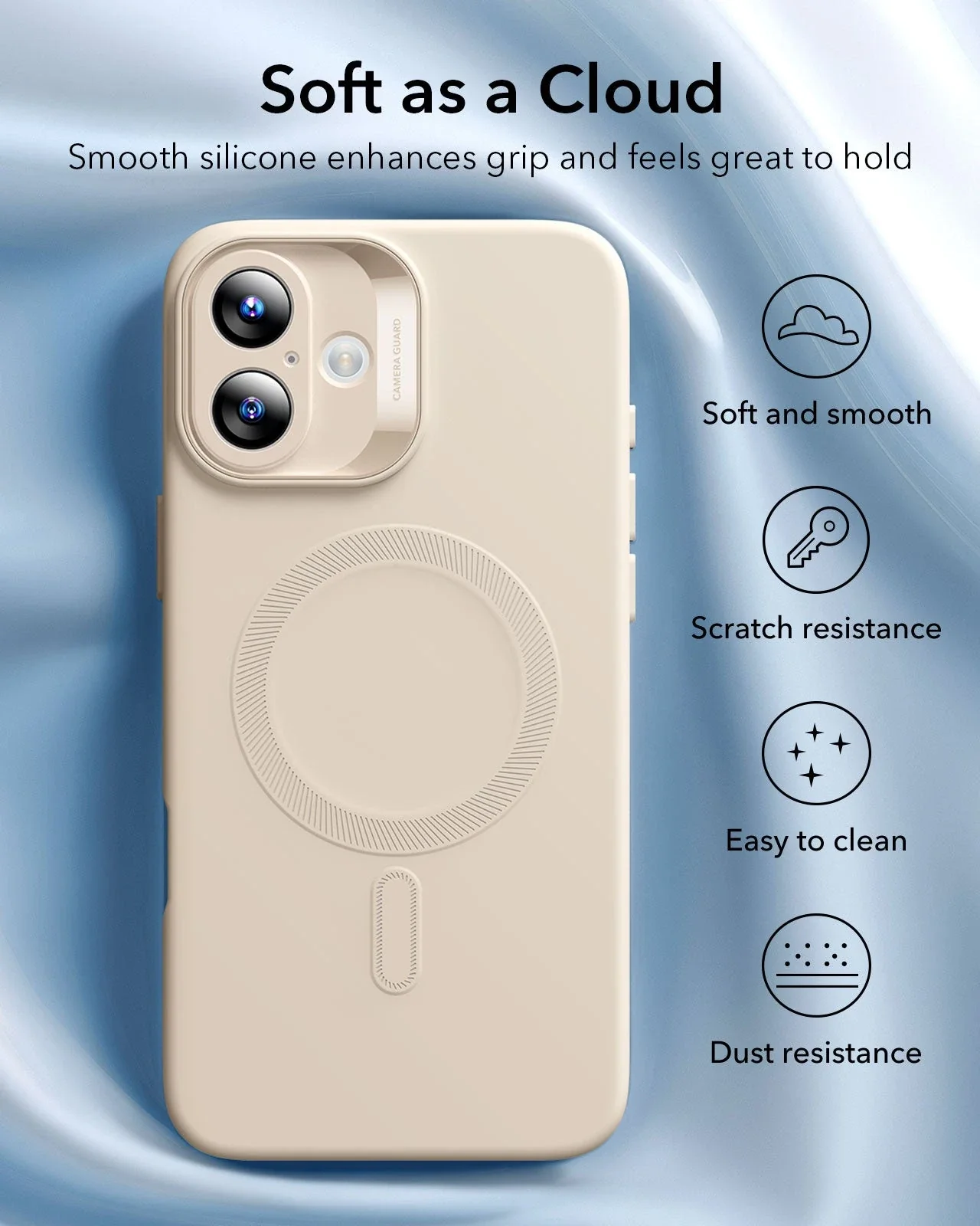 iPhone 16 Cloud Soft Case (HaloLock) - Black - Image 5