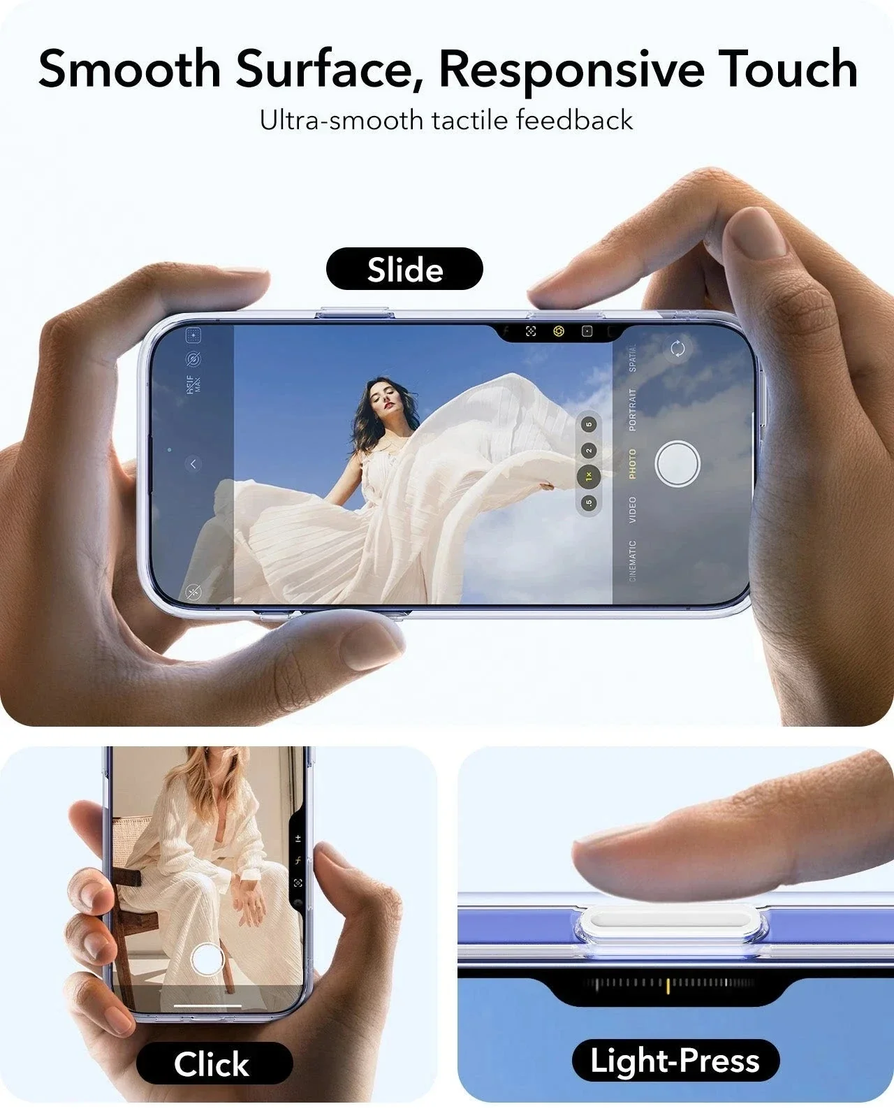 iPhone 16 Classic Hybrid Magnetic Case (Camera Control, Stash Stand) - Clear Black - Image 4