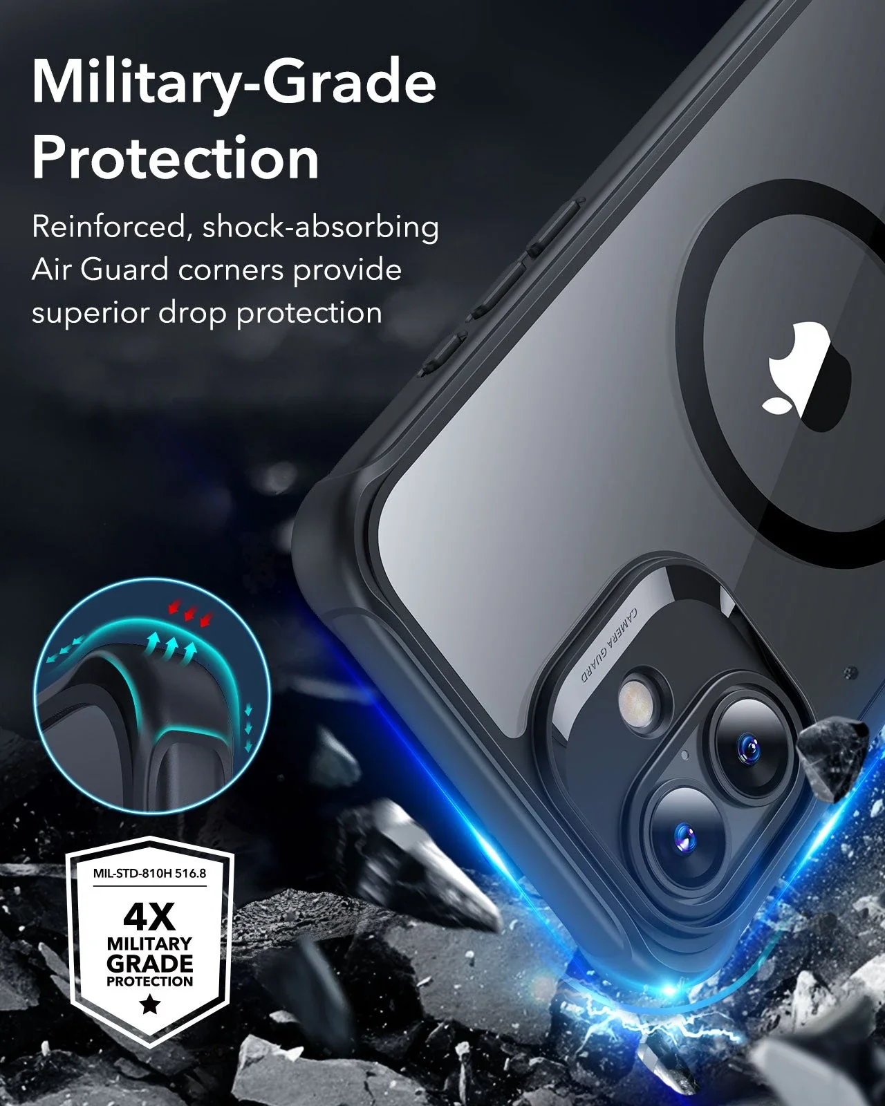 iPhone 16 Plus Armor Tough Case (HaloLock) - Clear - Image 4