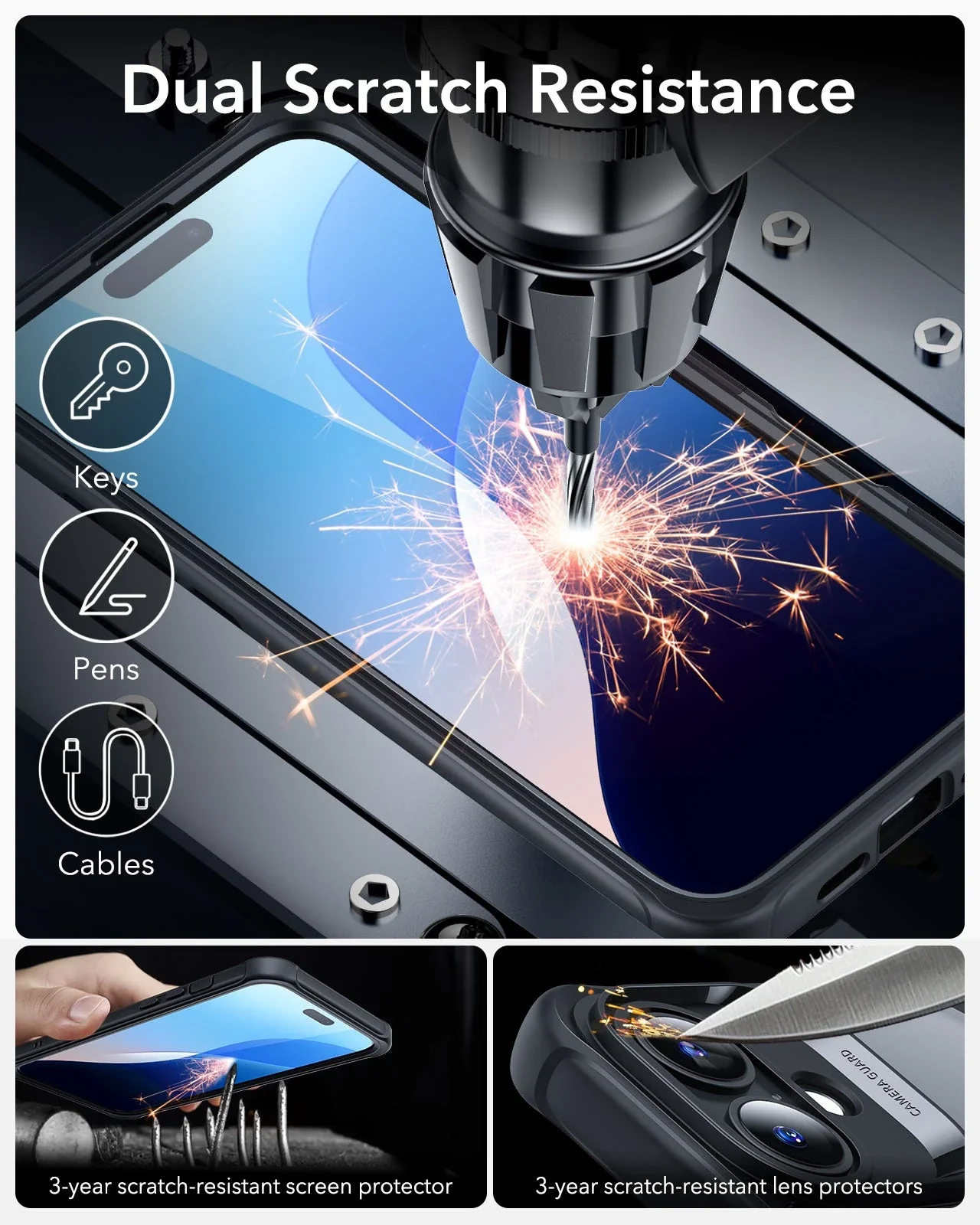 iPhone 16 Plus Armor Tough Case (HaloLock) - Clear - Image 7