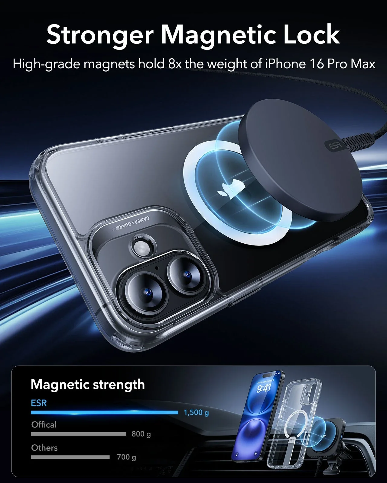 iPhone 16 Plus Boost Flickstand Case (HaloLock) - Frosted Black - Image 3