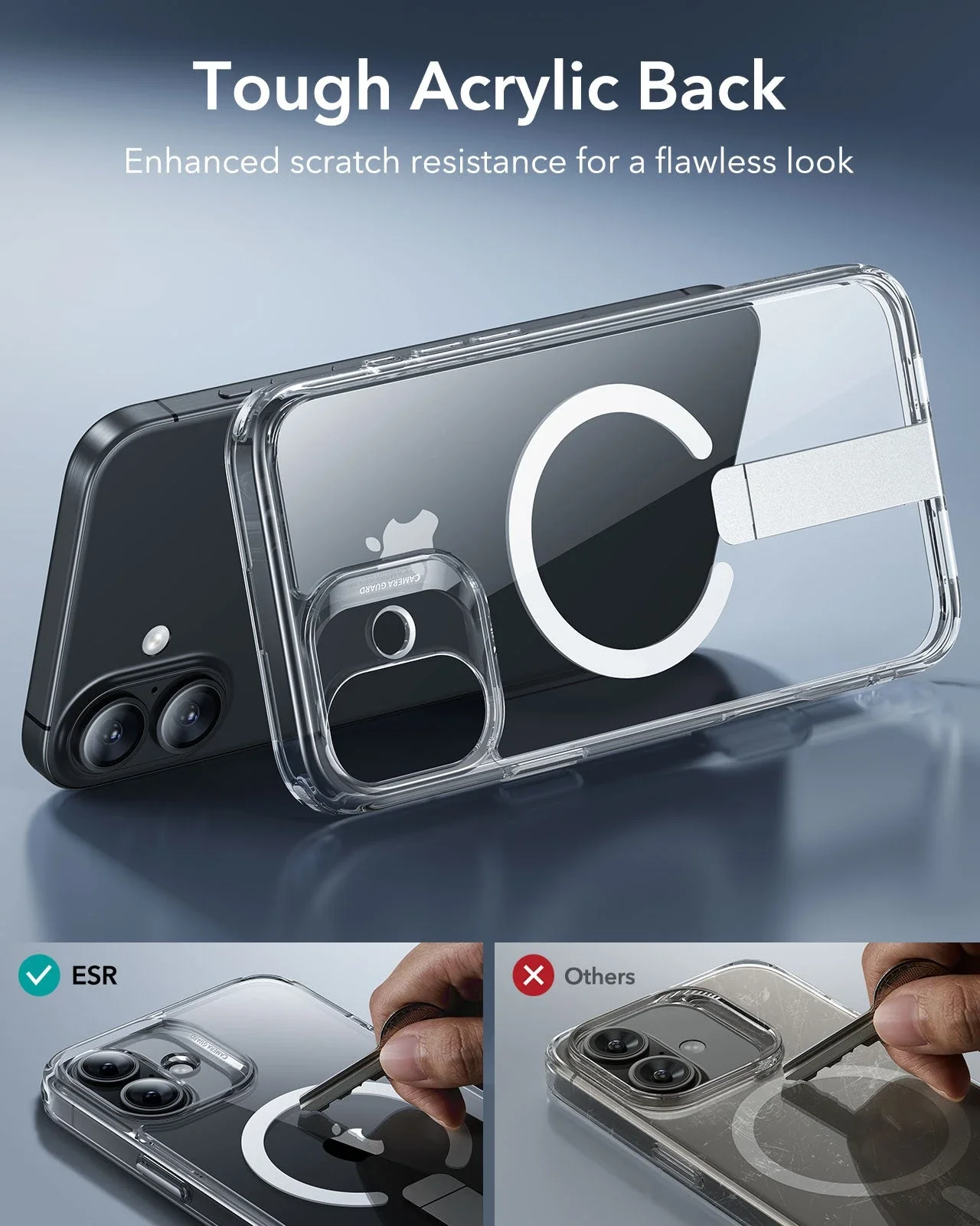 iPhone 16 Plus Boost Flickstand Case (HaloLock) - Frosted Black - Image 7