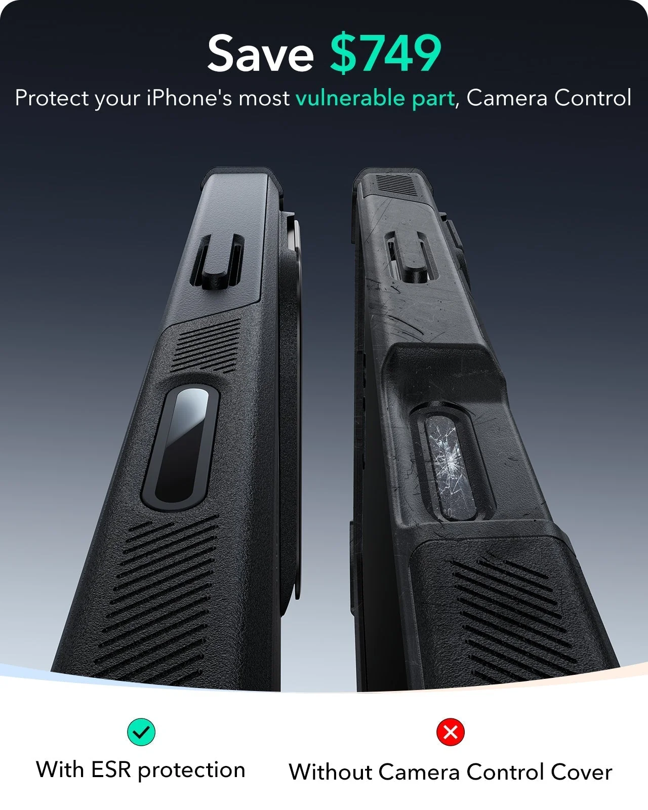 iPhone 16 Plus Cyber Tough Magnetic Case Protection Bundle (Camera Control, Stash Stand) - Black - Image 4