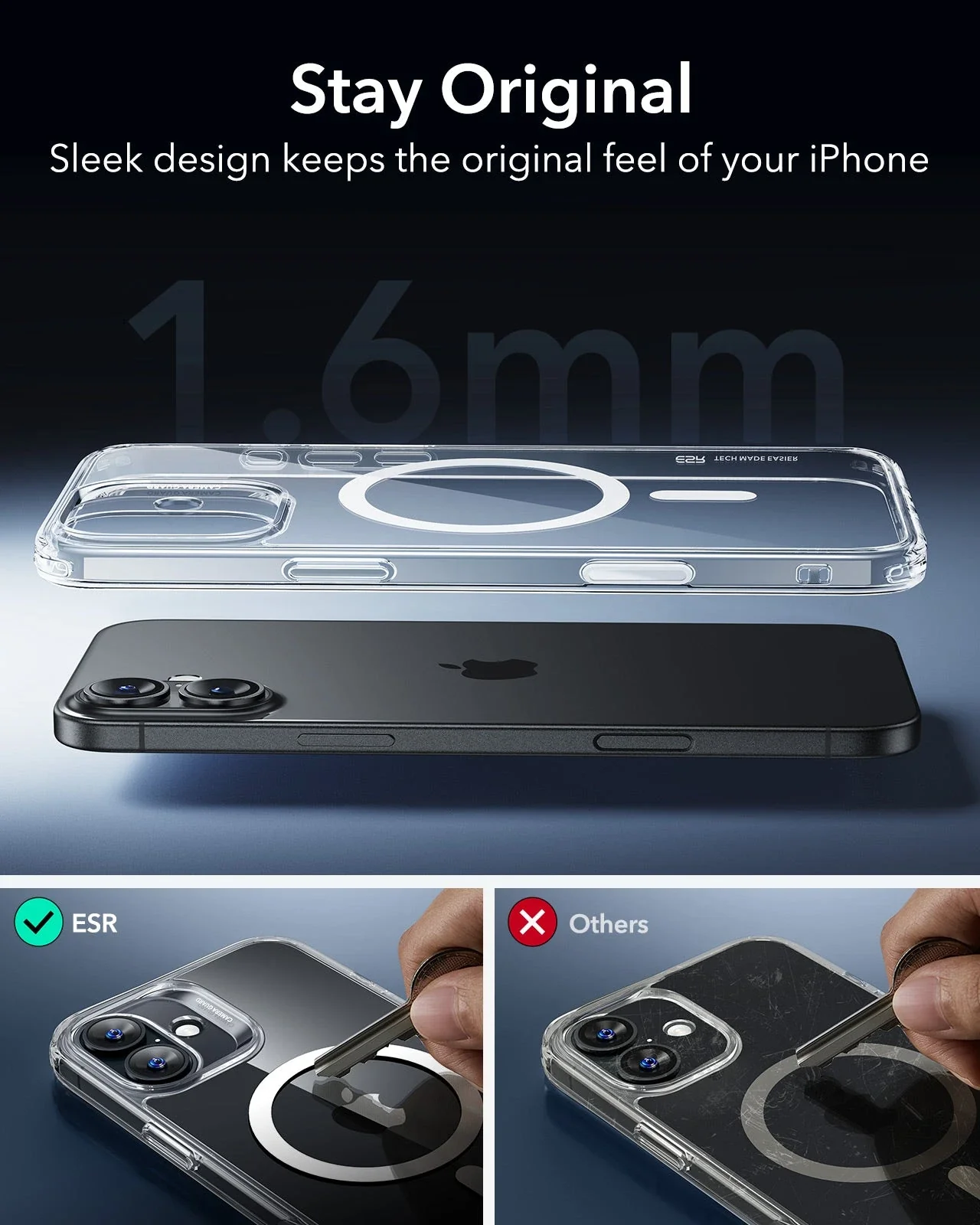 iPhone 16 Plus HaloLock Classic Hybrid Case (Camera Control) - Clear Green - Image 9