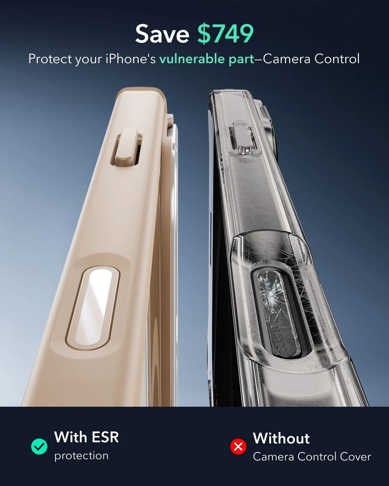 iPhone 16 Pro Armor Tough Magnetic Case (Camera Control, Stash Stand) - Desert Titanium - Image 3