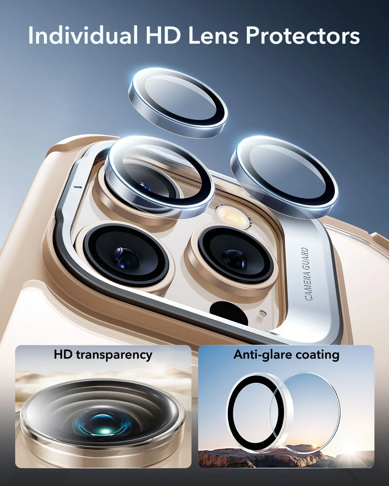 iPhone 16 Pro Armor Tough Magnetic Case (Camera Control, Stash Stand) - Desert Titanium - Image 9