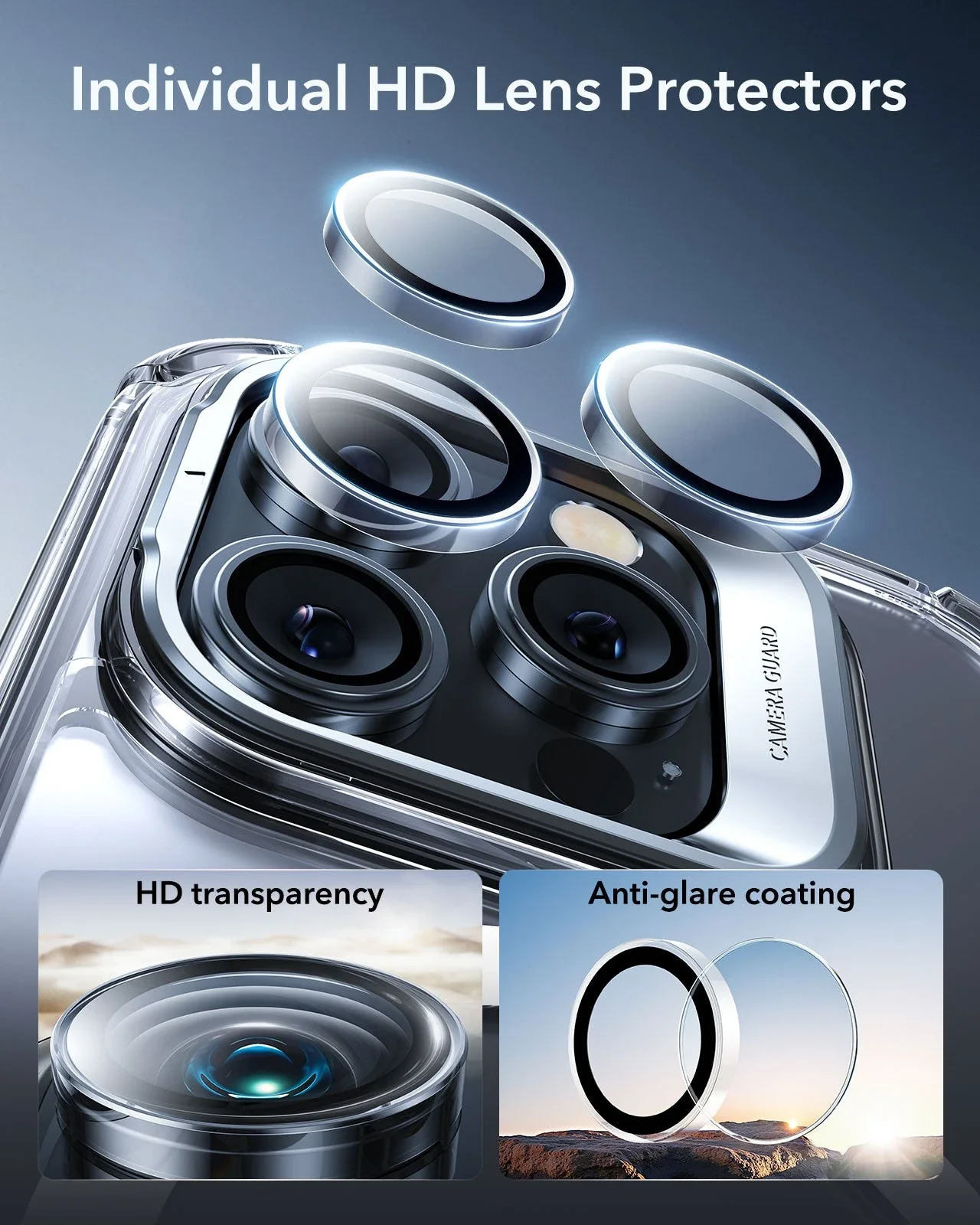 iPhone 16 Pro Armor Tough Magnetic Case (Camera Control, Stash Stand) - Clear - Image 8