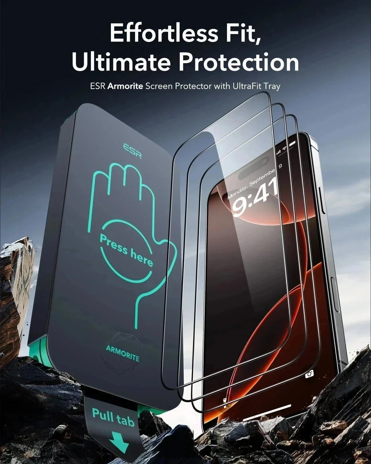 iPhone 16 Pro Classic Hybrid Magnetic Case (Camera Control) & Screen Protection Bundle - Clear - Image 9