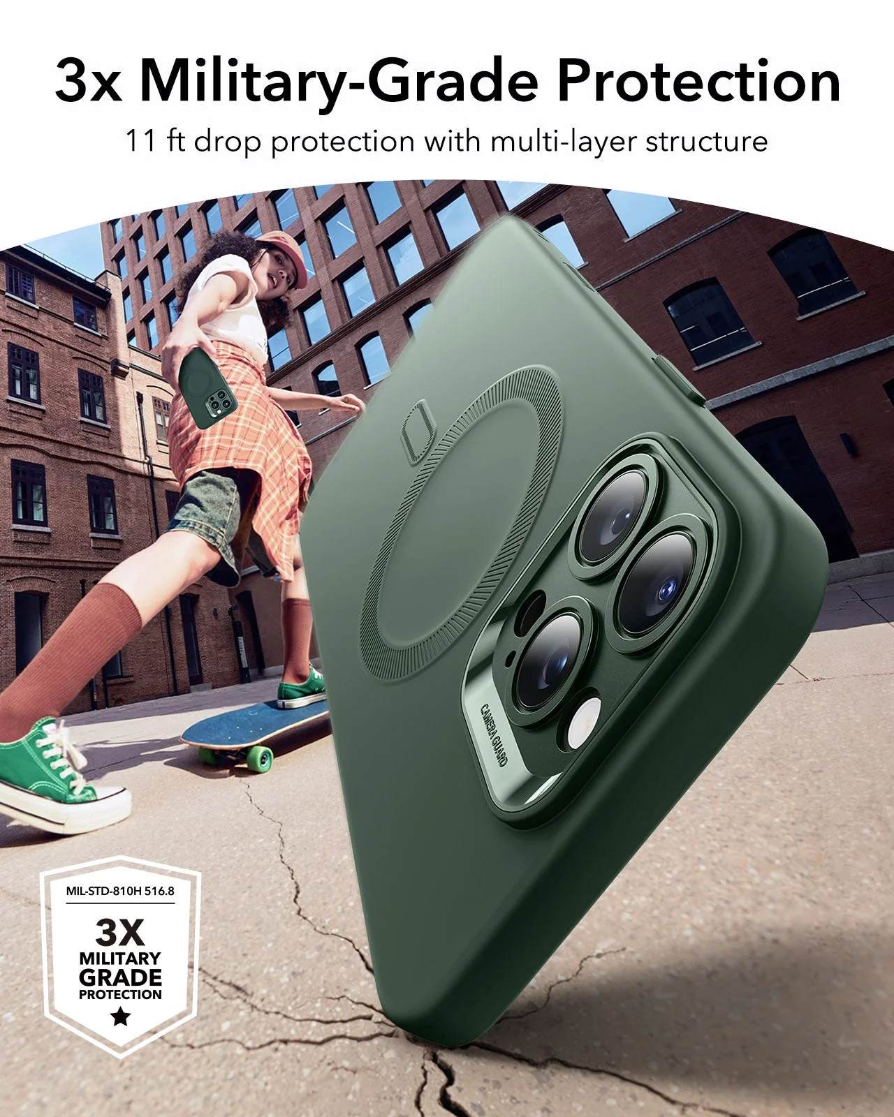 iPhone 16 Pro Cloud Soft Magnetic Case (Camera Control) - Green - Image 3
