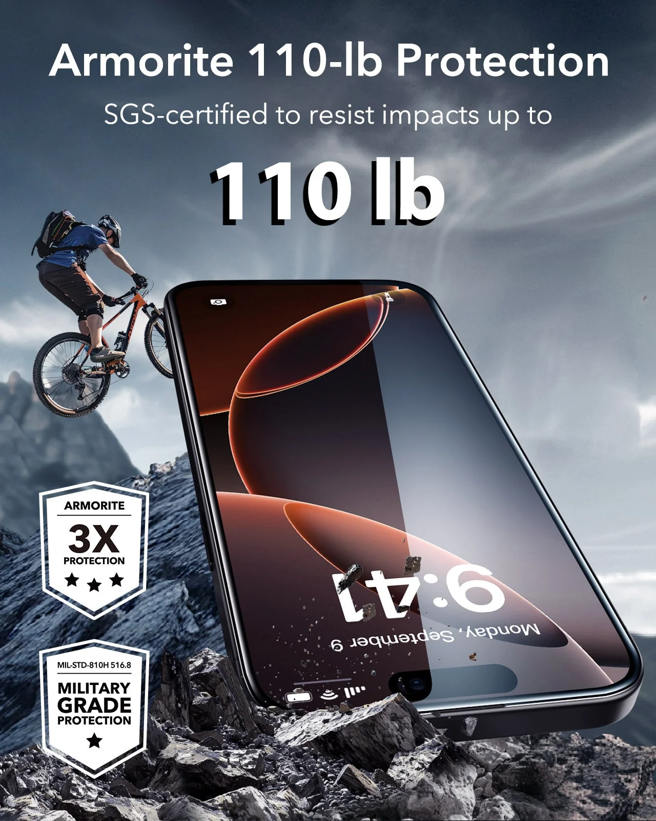 iPhone 16 Pro Cyber Tough Case with Stash Stand Protection Bundle - Gray - Image 9