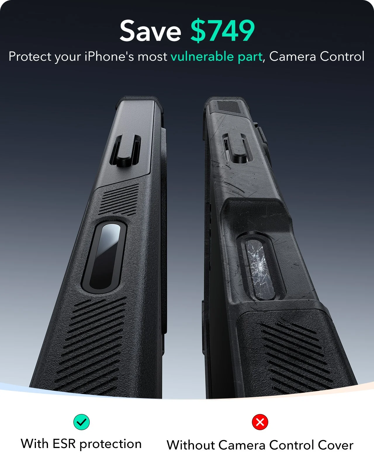iPhone 16 Pro Cyber Tough Magnetic Case (Camera Control, Stash Stand) - Black - Image 3