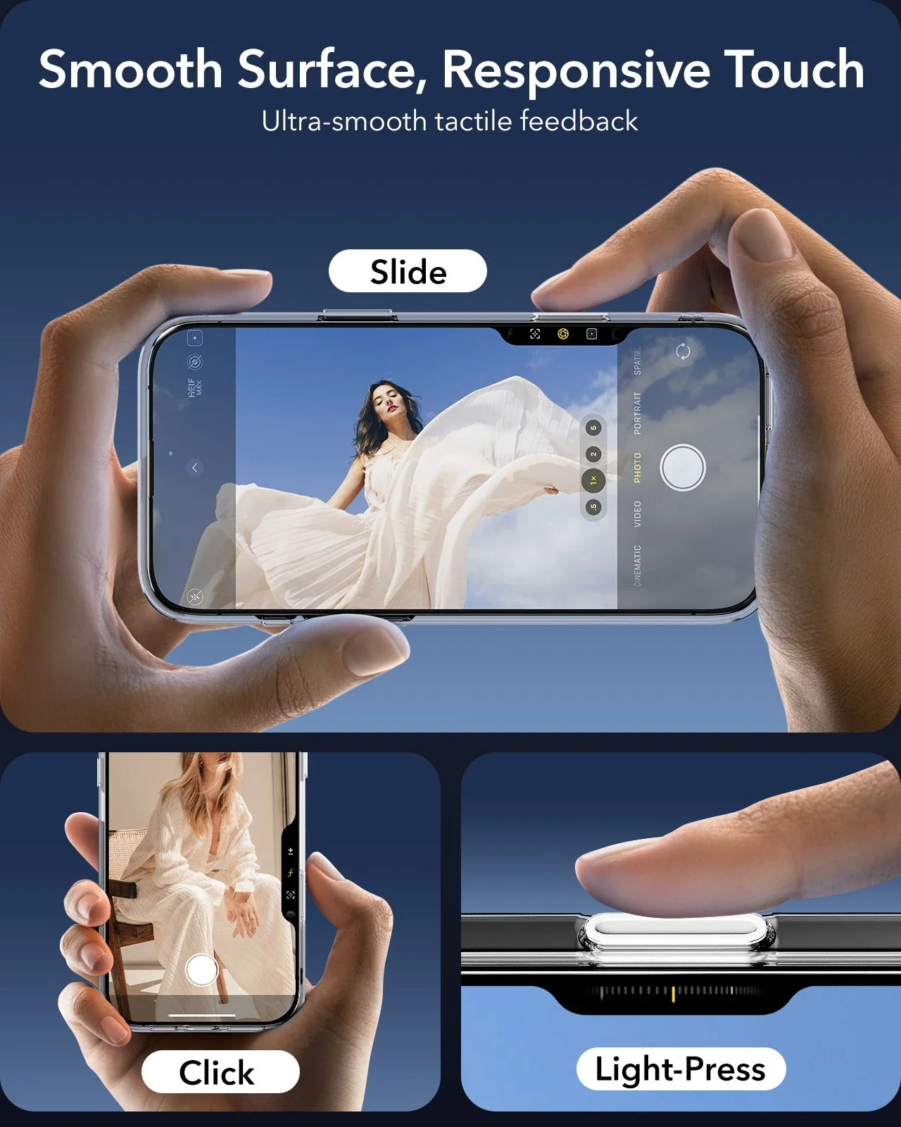 iPhone 16 Pro HaloLock Classic Hybrid Case (Camera Control) - Clear - Image 4