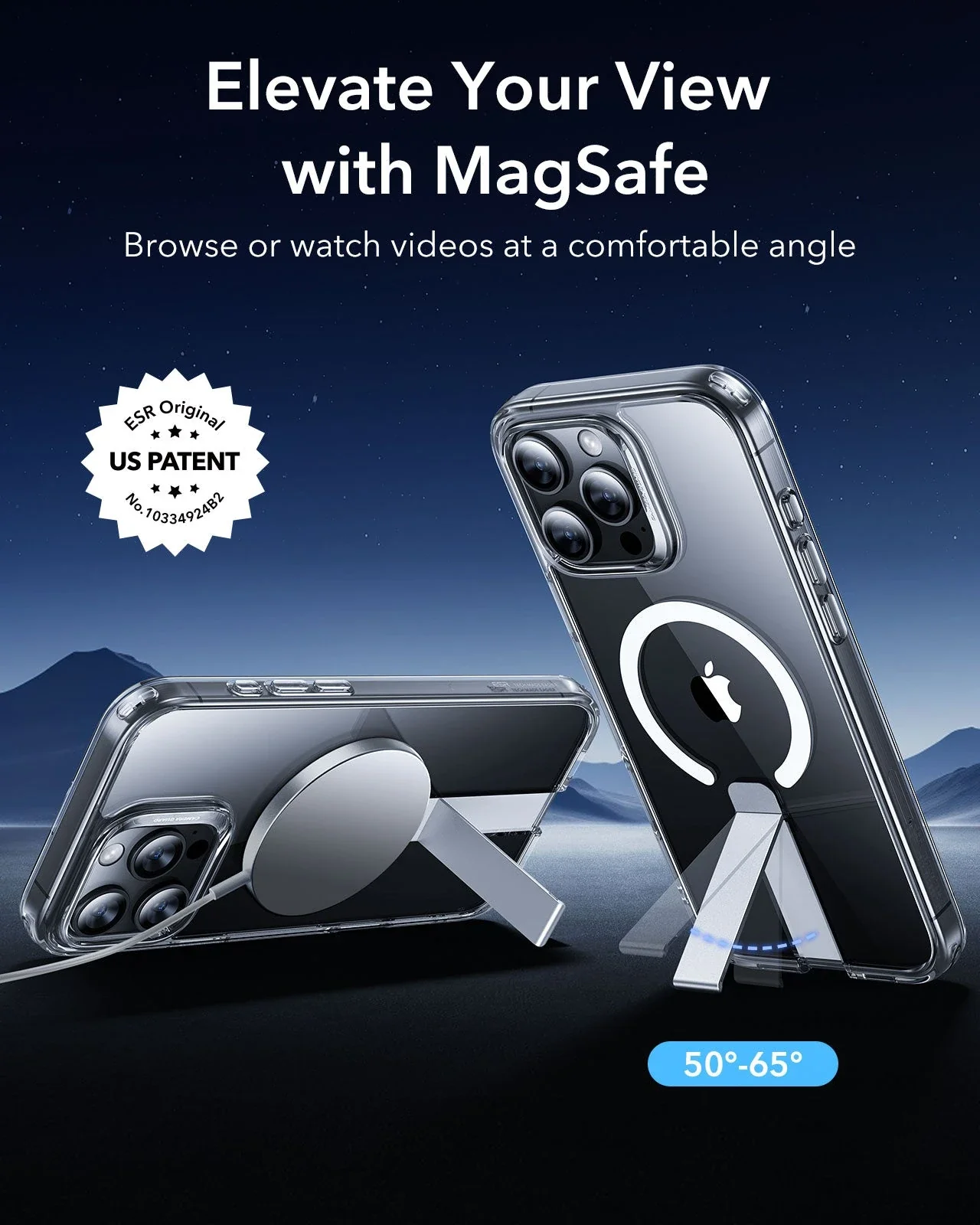 iPhone 16 Pro Max Boost Flickstand Case (HaloLock) - Clear - Image 2