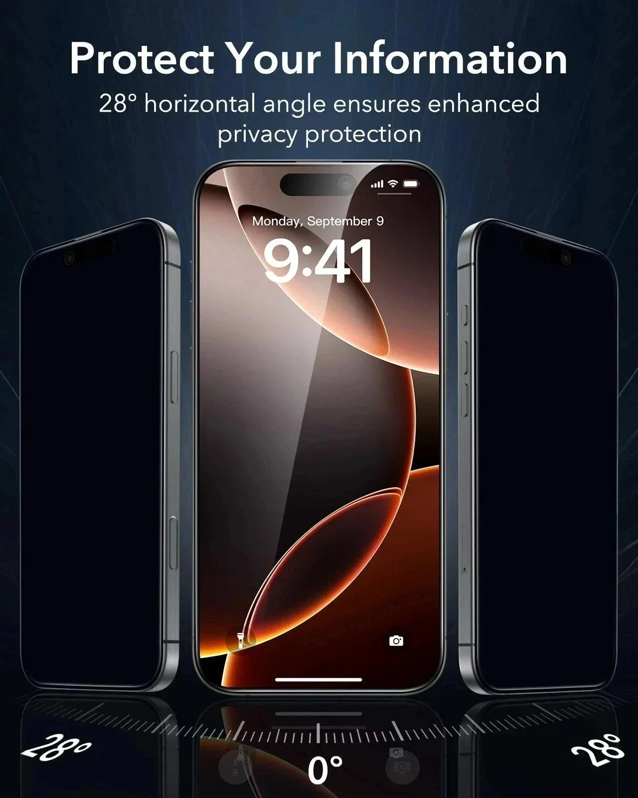iPhone 16 Pro Max Classic Hybrid Magnetic Case (Camera Control) & Privacy Screen Protector Bundle - Clear Black - Image 10