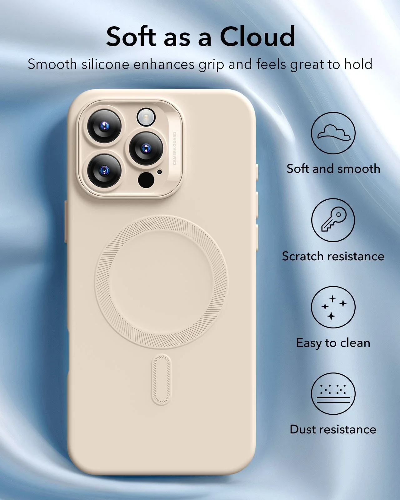 iPhone 16 Pro Max Cloud Soft Case (HaloLock) - Black - Image 5