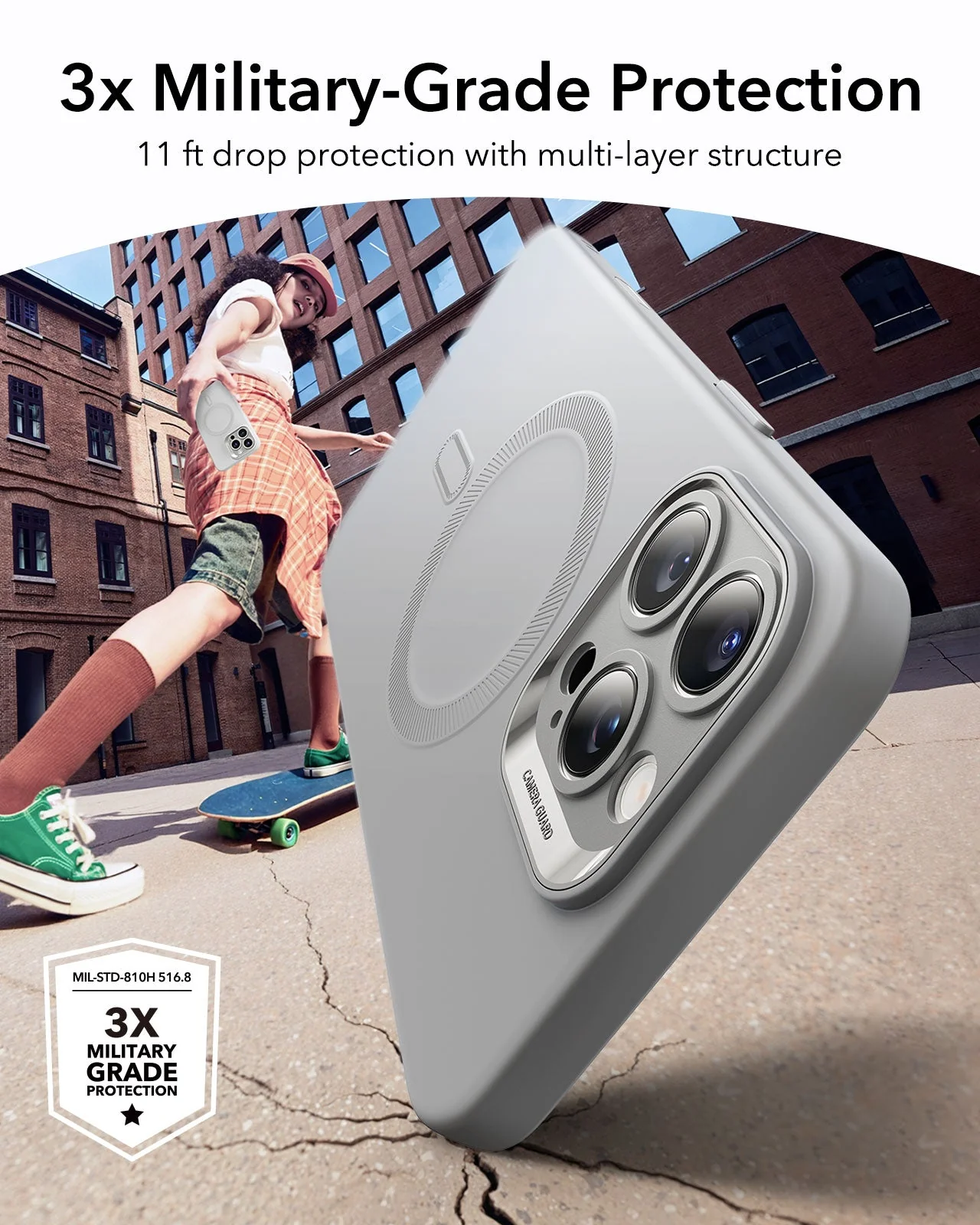 iPhone 16 Pro Max Cloud Soft Magnetic Case (Camera Control) - Grey - Image 3
