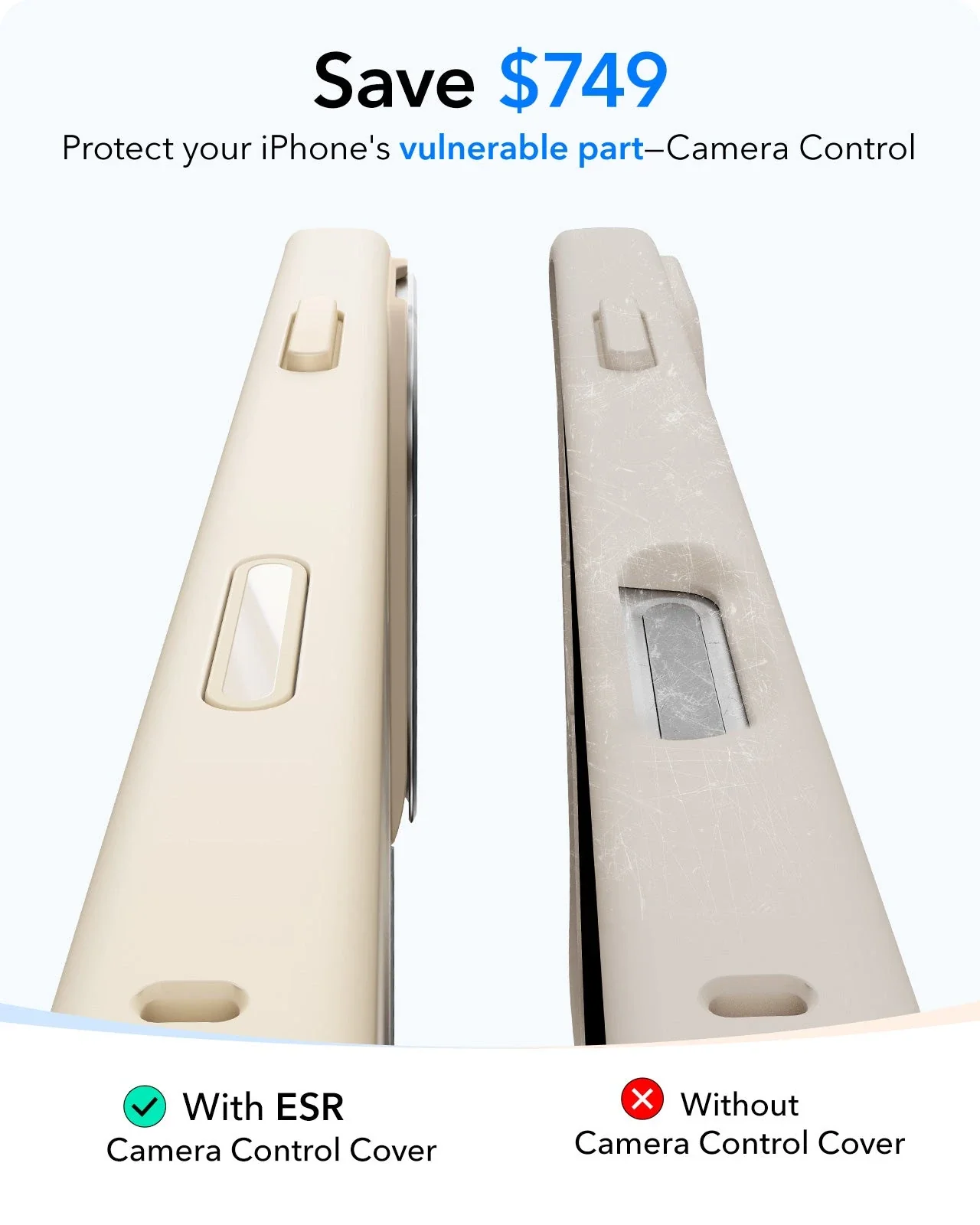 iPhone 16 Pro Max Cloud Soft Magnetic Case (Camera Control, Stash Stand) - Light Tan - Image 4