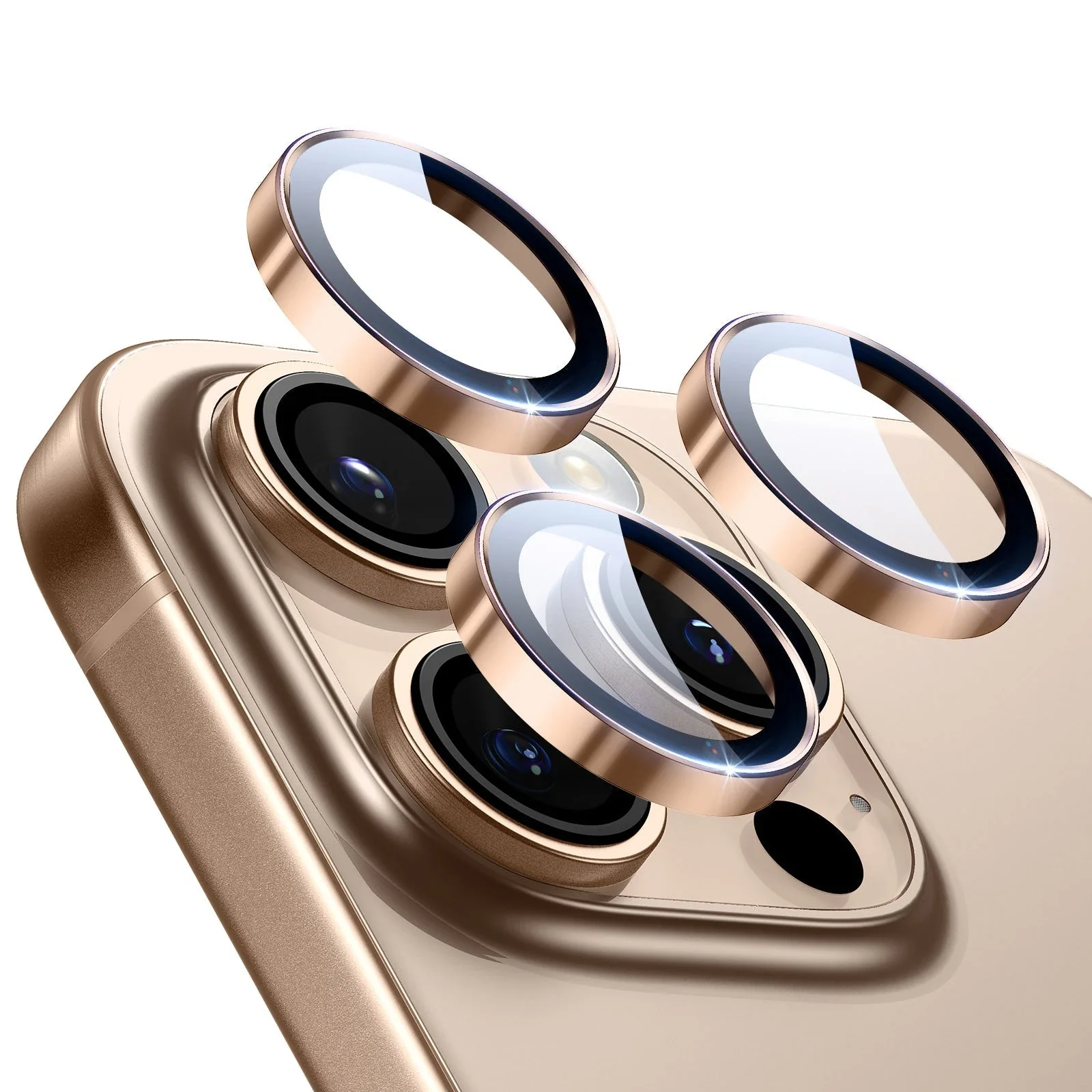 iPhone 16 Pro Max/Pro Armorite Camera Lens Protectors - Desert Titanium