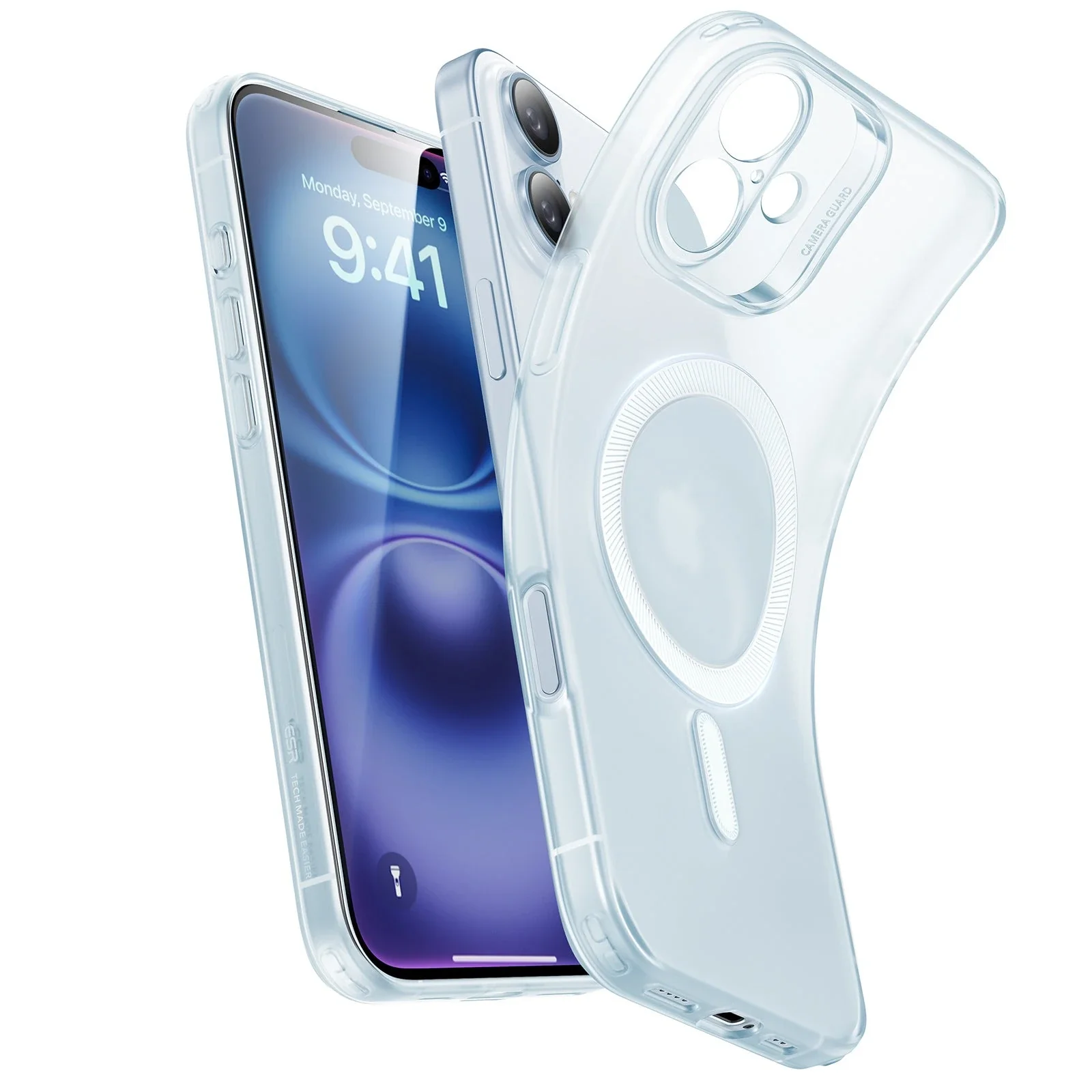iPhone 16 Zero Clear Case (HaloLock) - Frosted Light Blue