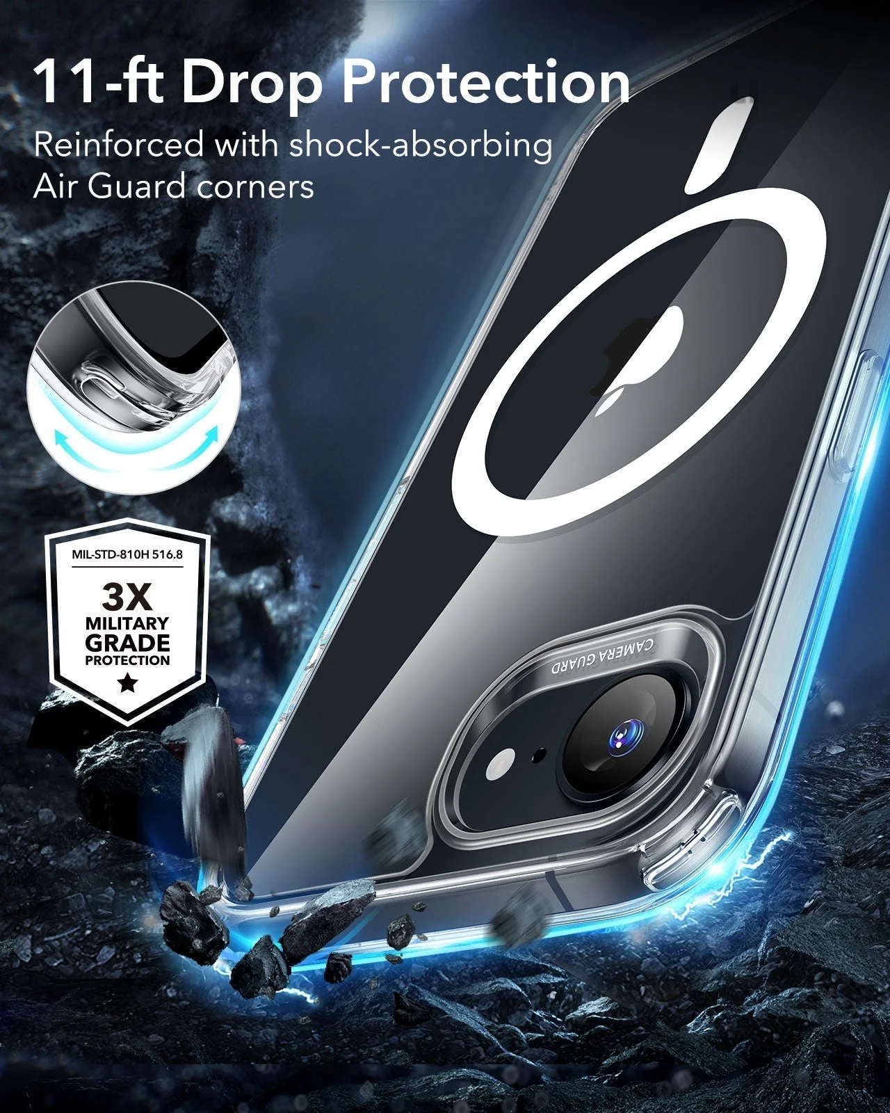 iPhone 16e HaloLock Classic Hybrid Case - Frosted Red - Image 5