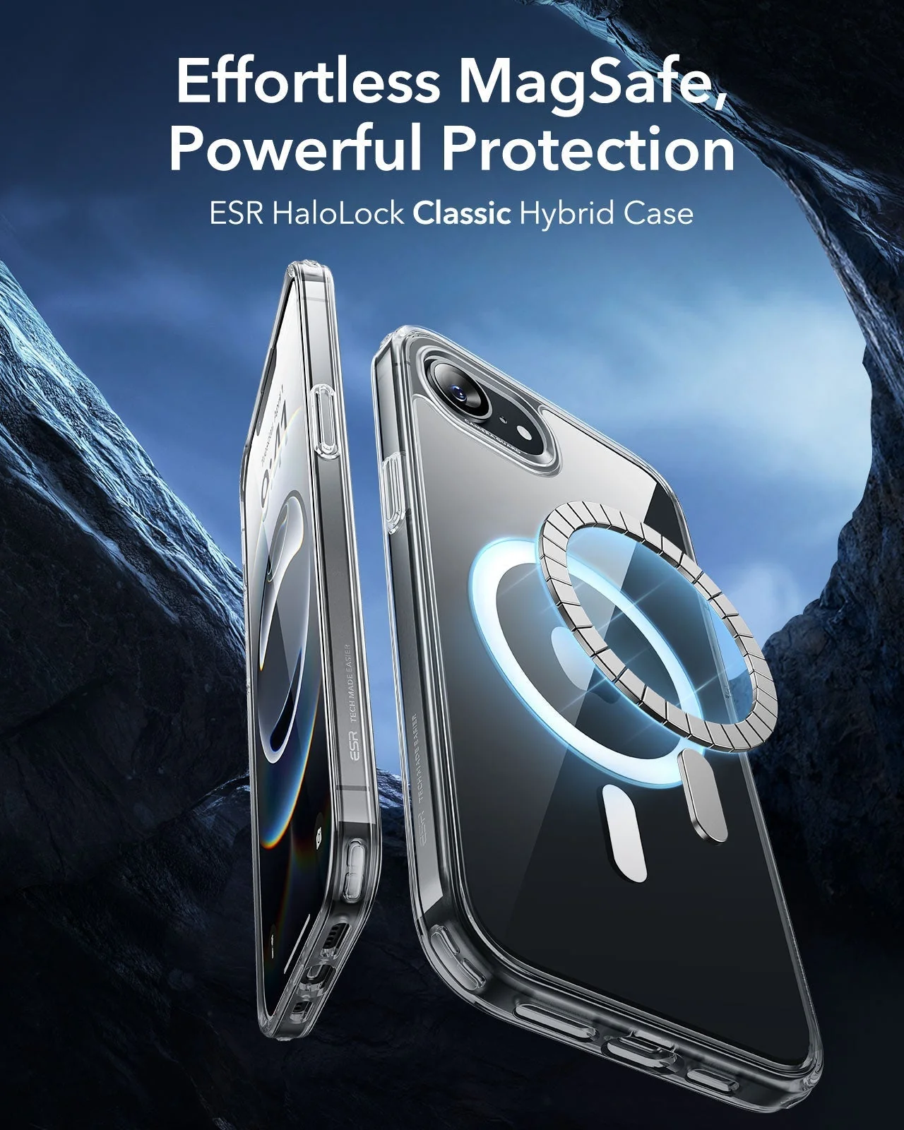 iPhone 16e HaloLock Classic Hybrid Case Privacy Protection Bundle - Clear - Image 3