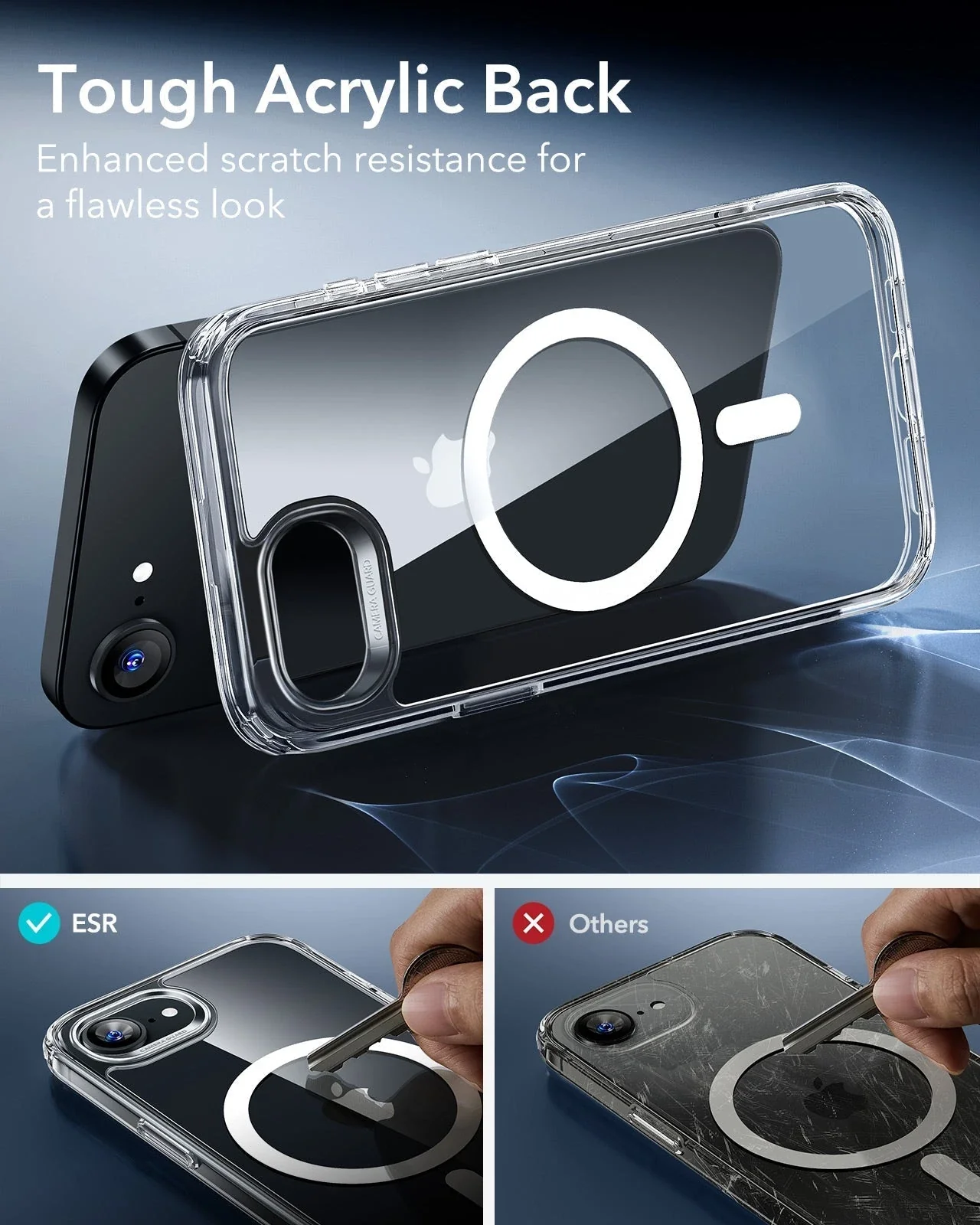 iPhone 16e HaloLock Classic Hybrid Case Privacy Protection Bundle - Clear - Image 8