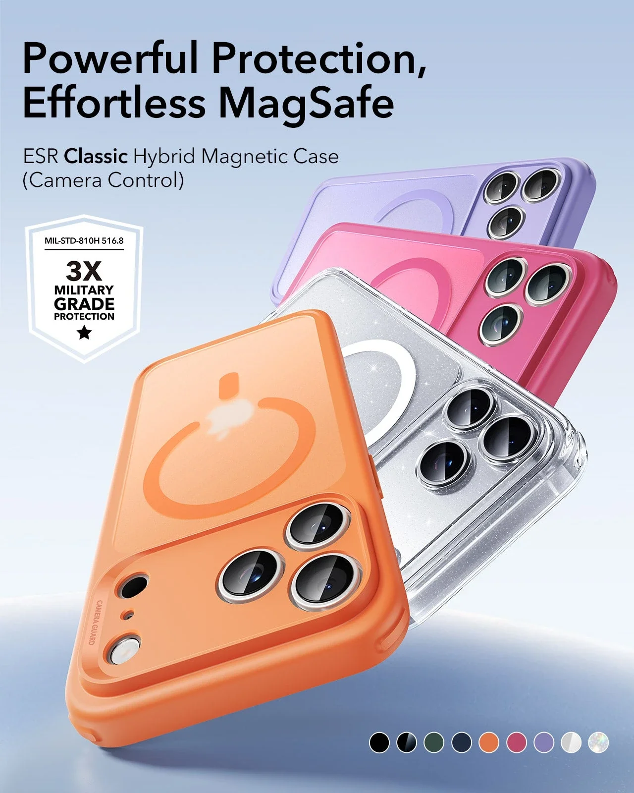 iPhone 17 Pro Classic Hybrid Magnetic Case (Camera Control) - Frosted Pink - Image 2