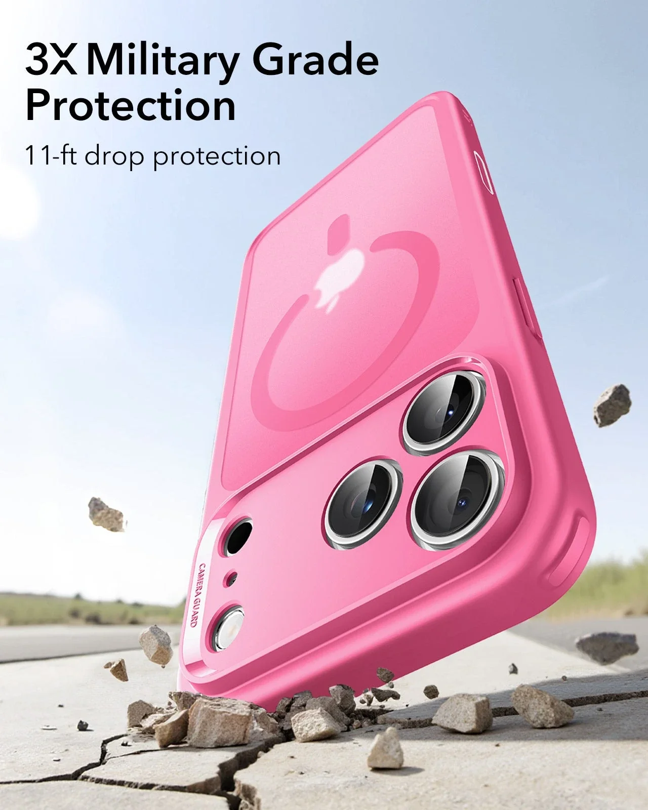 iPhone 17 Pro Classic Hybrid Magnetic Case (Camera Control) - Frosted Pink - Image 4