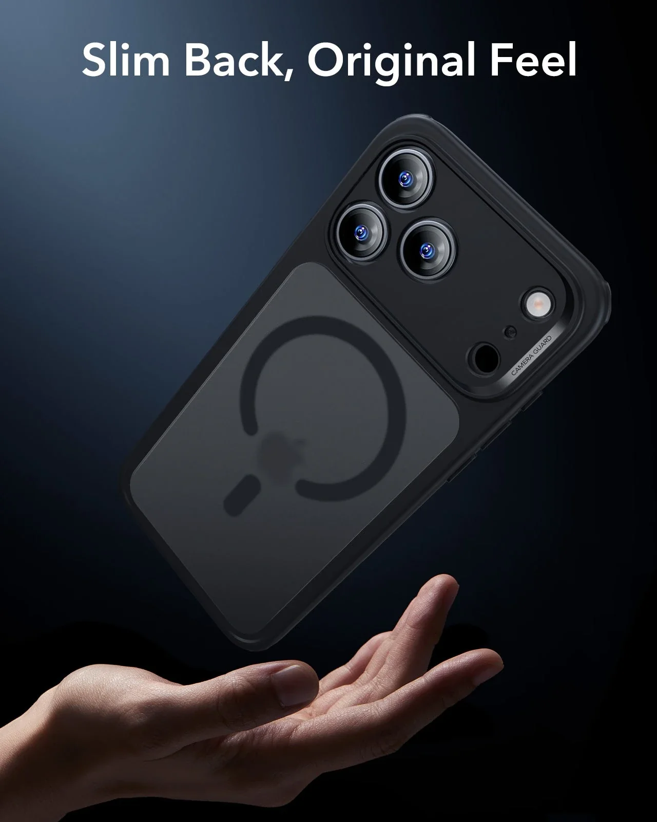 iPhone 17 Pro Max Classic Hybrid Magnetic Case (Camera Control) - Frosted Black - Image 7