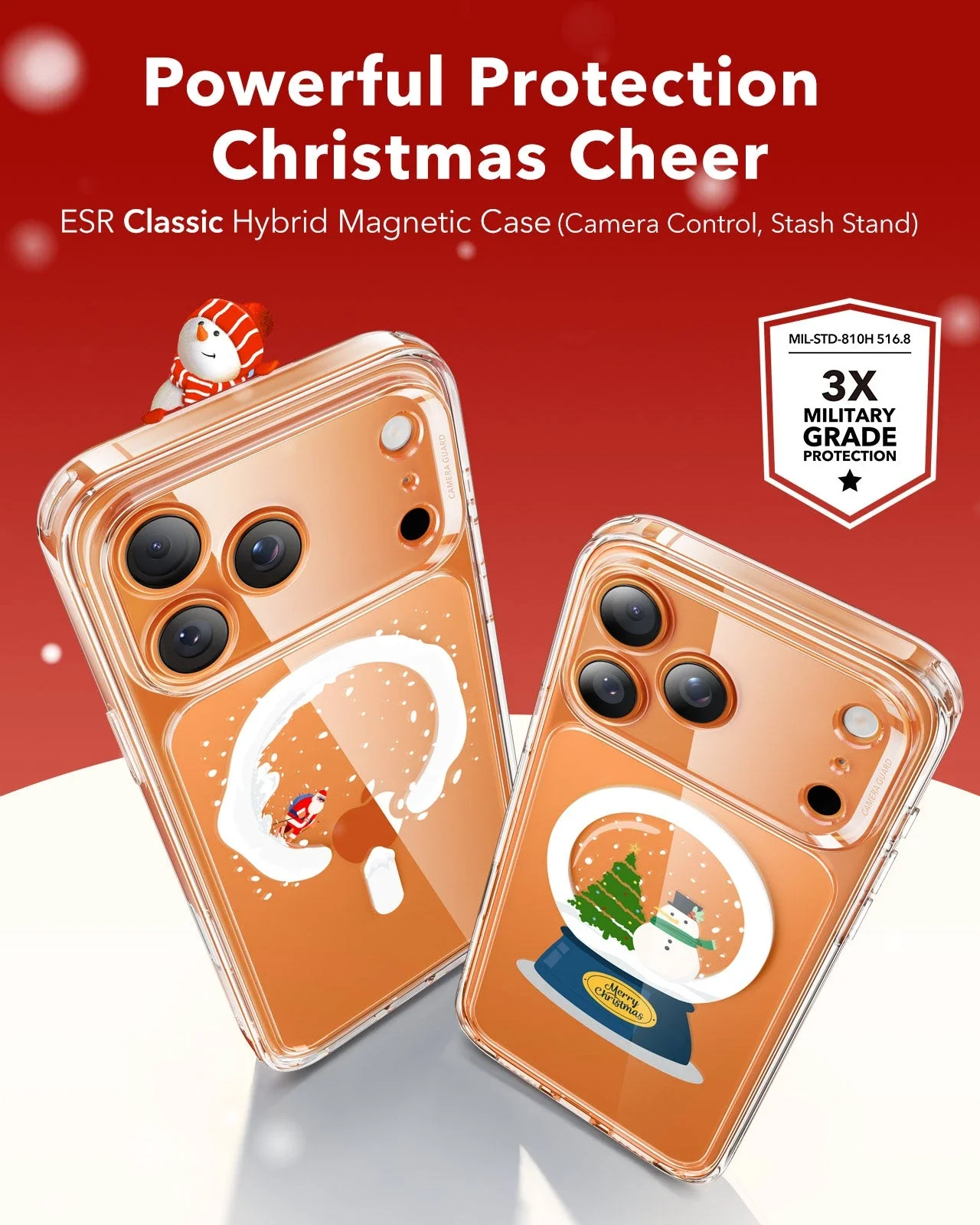 iPhone 17 Pro Max Classic Hybrid Magnetic Case (Camera Control) - Santa Skater - Image 2